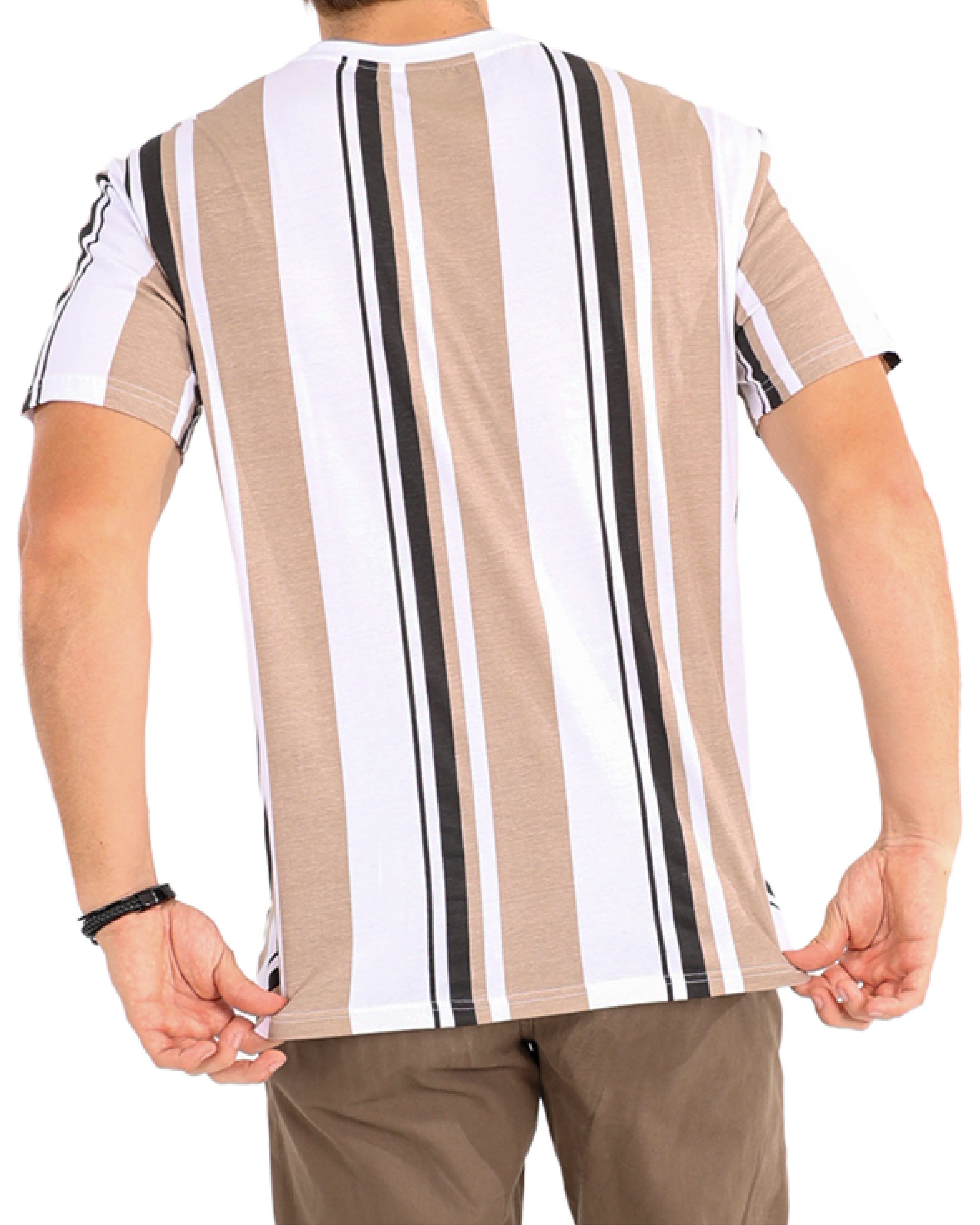 Short Sleeve Vertical Stripe T-Shirt