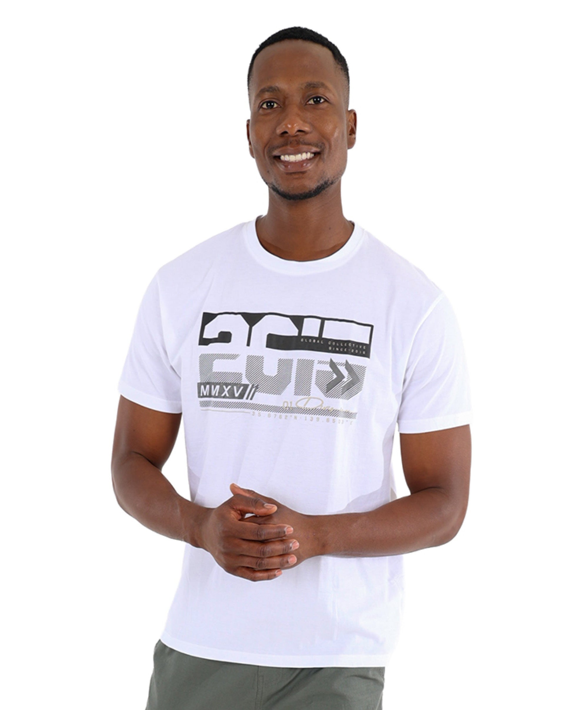 Short Sleeve White 2015 Graphic T-Shirt