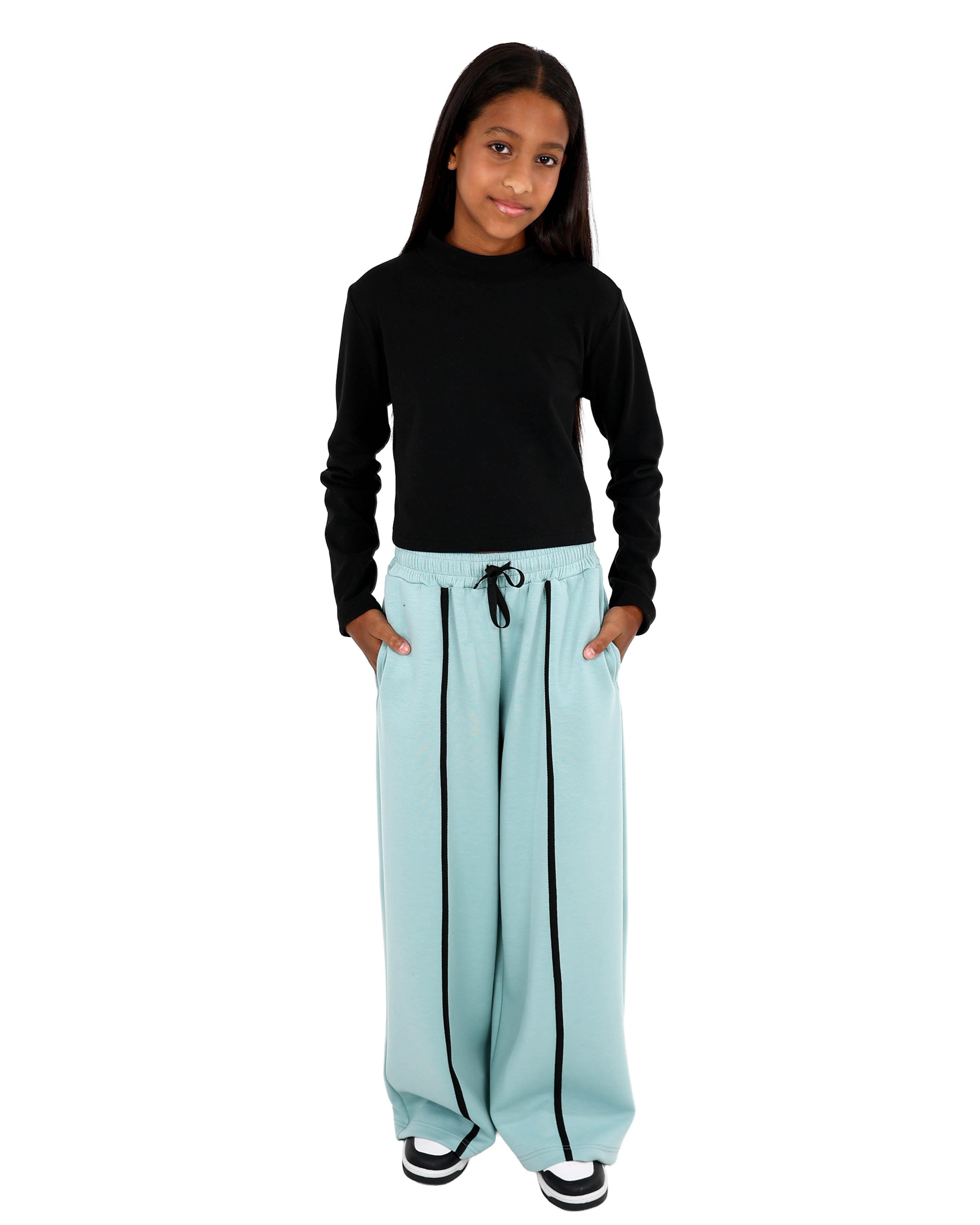 Mint Co-Ord Wide Leg Track Pants