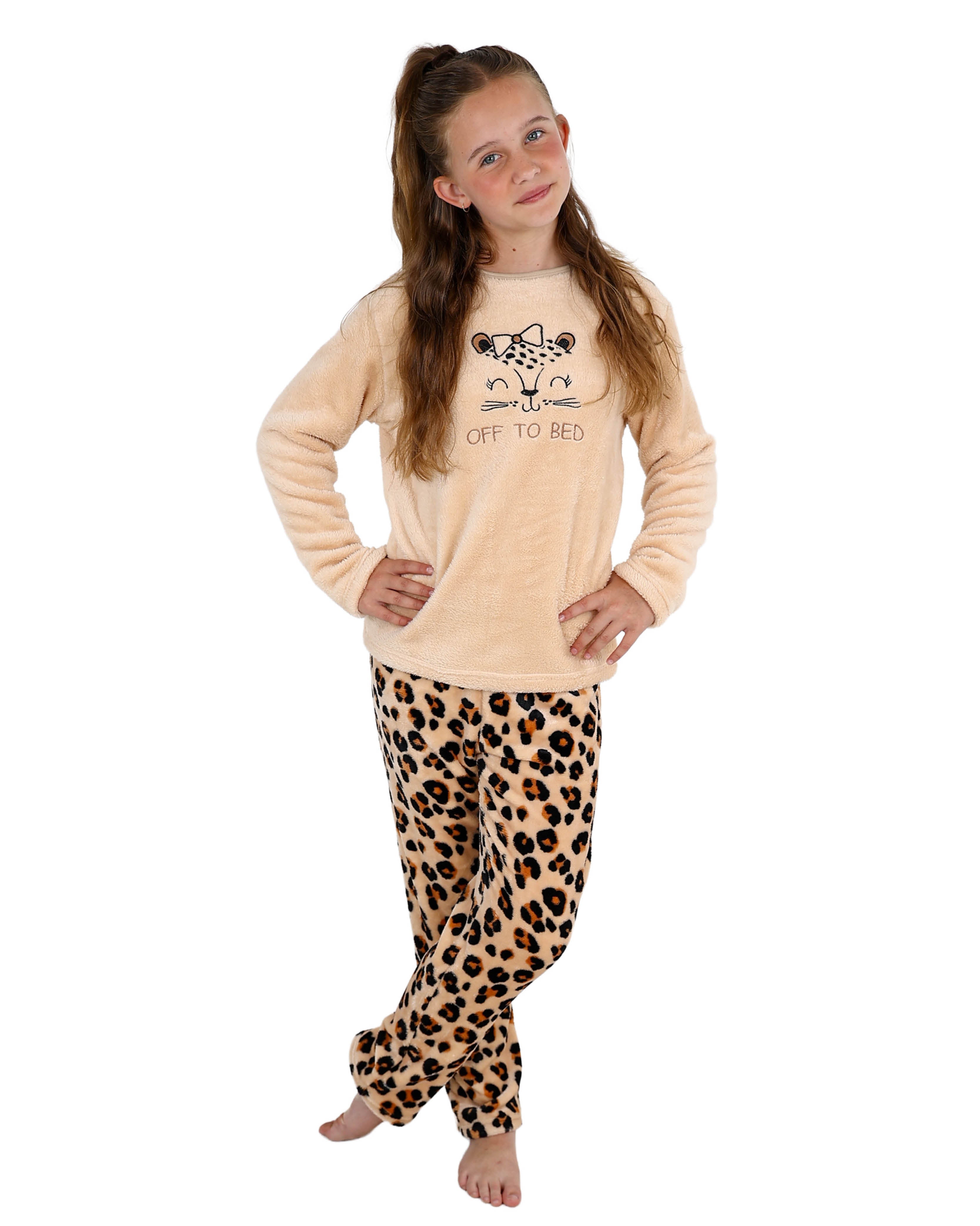 Animal Print Fleece Pyjamas