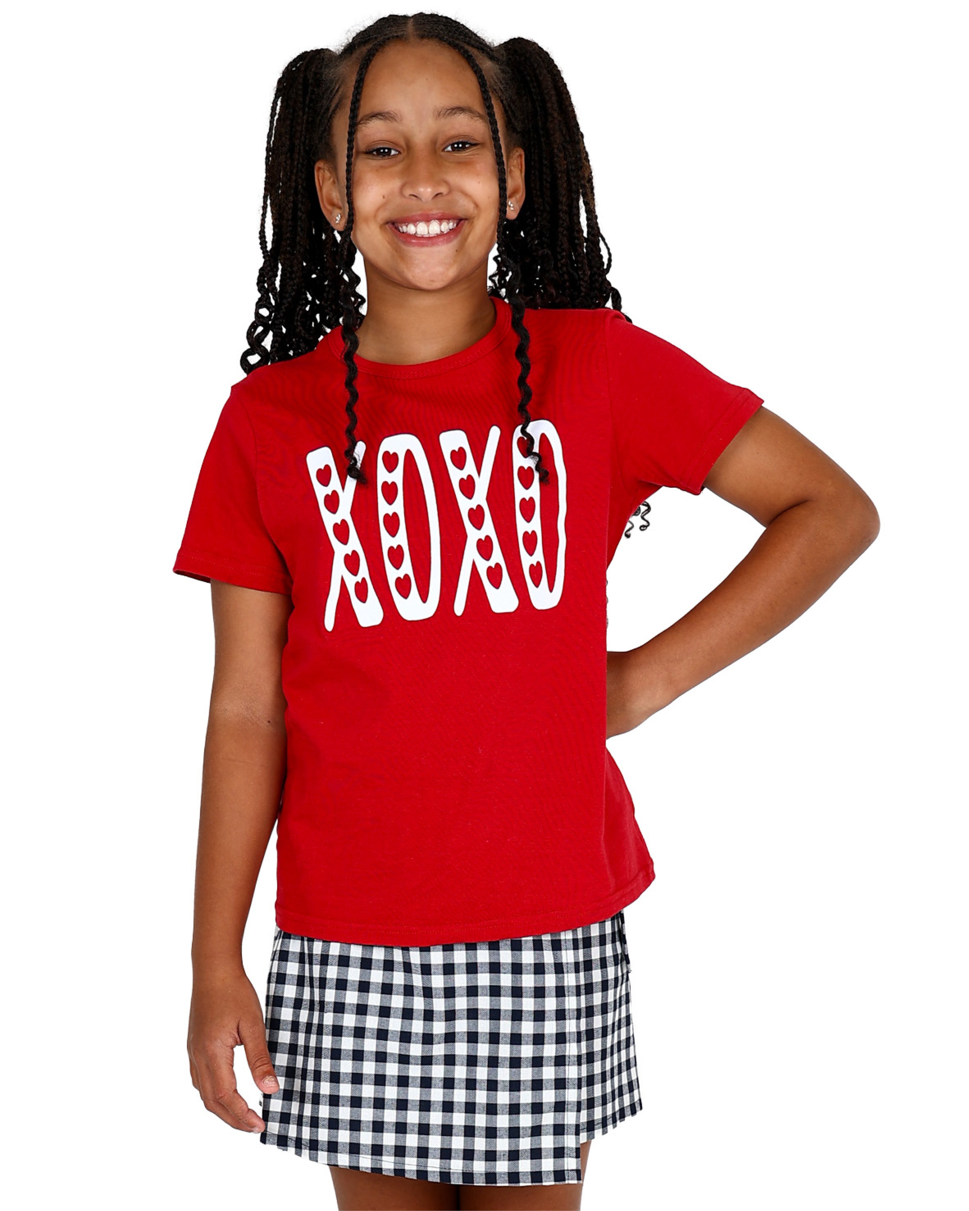 Short Sleeve XOXO Red Graphic T-Shirt