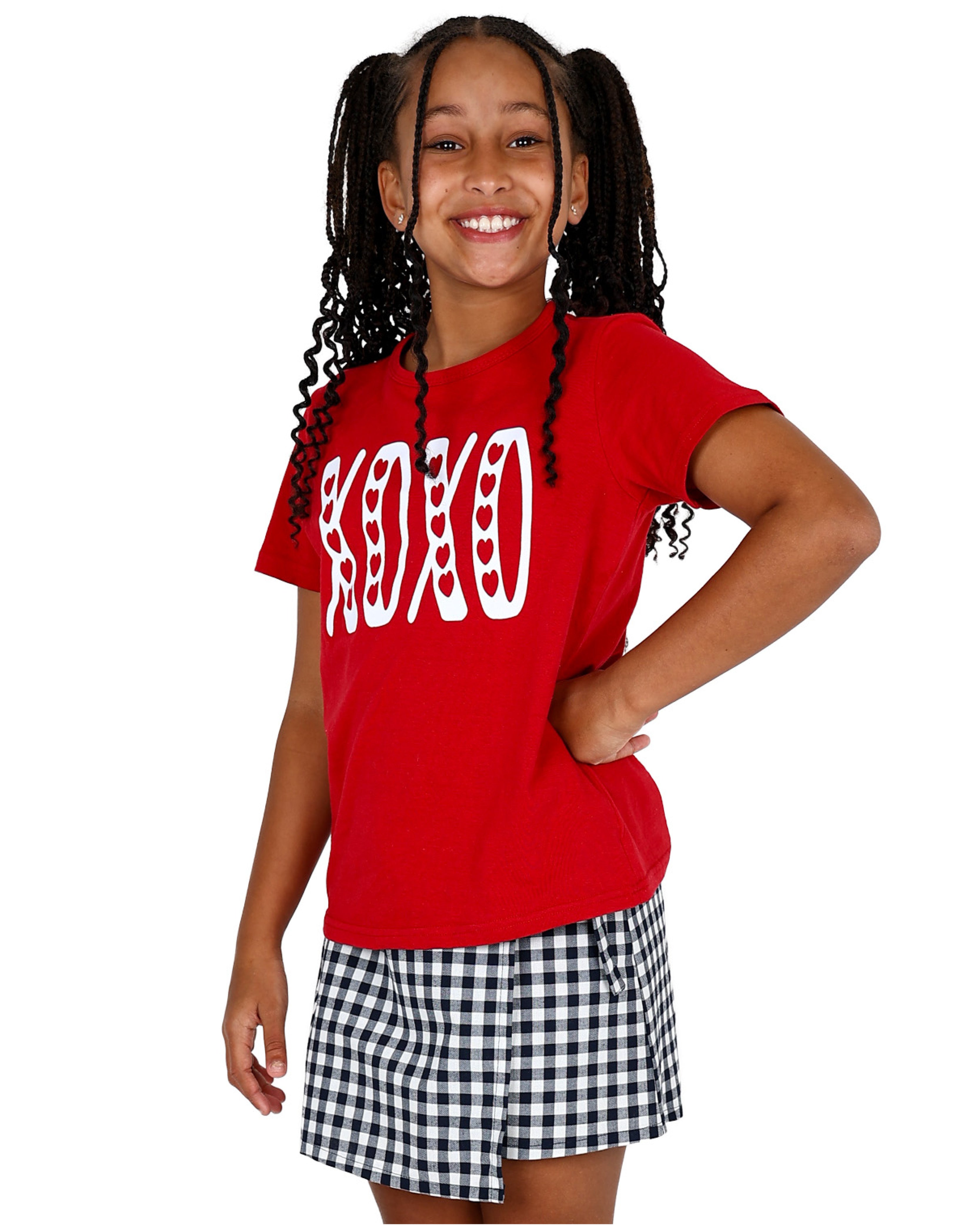 Short Sleeve XOXO Red Graphic T-Shirt