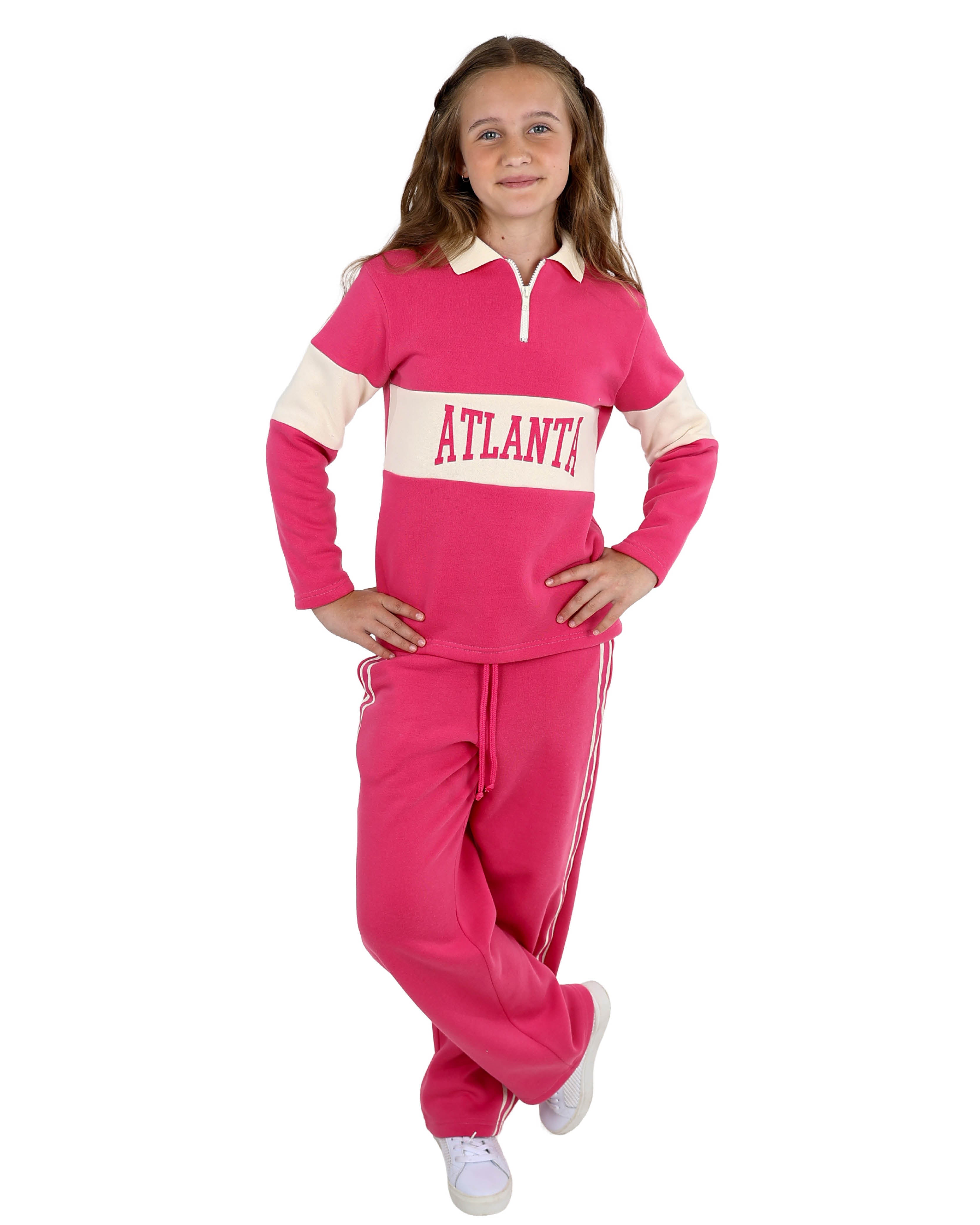 Cerise "Atalanta" Graphic Colour Block Active Top