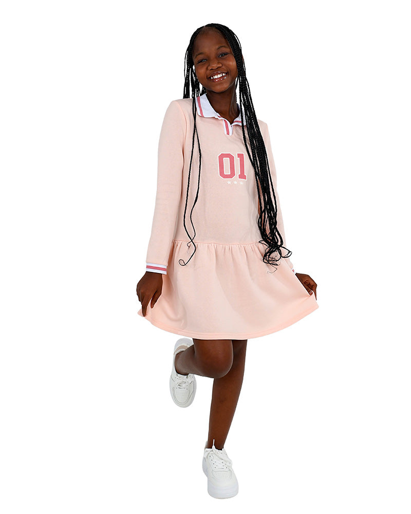 Long Sleeve Collared Dress