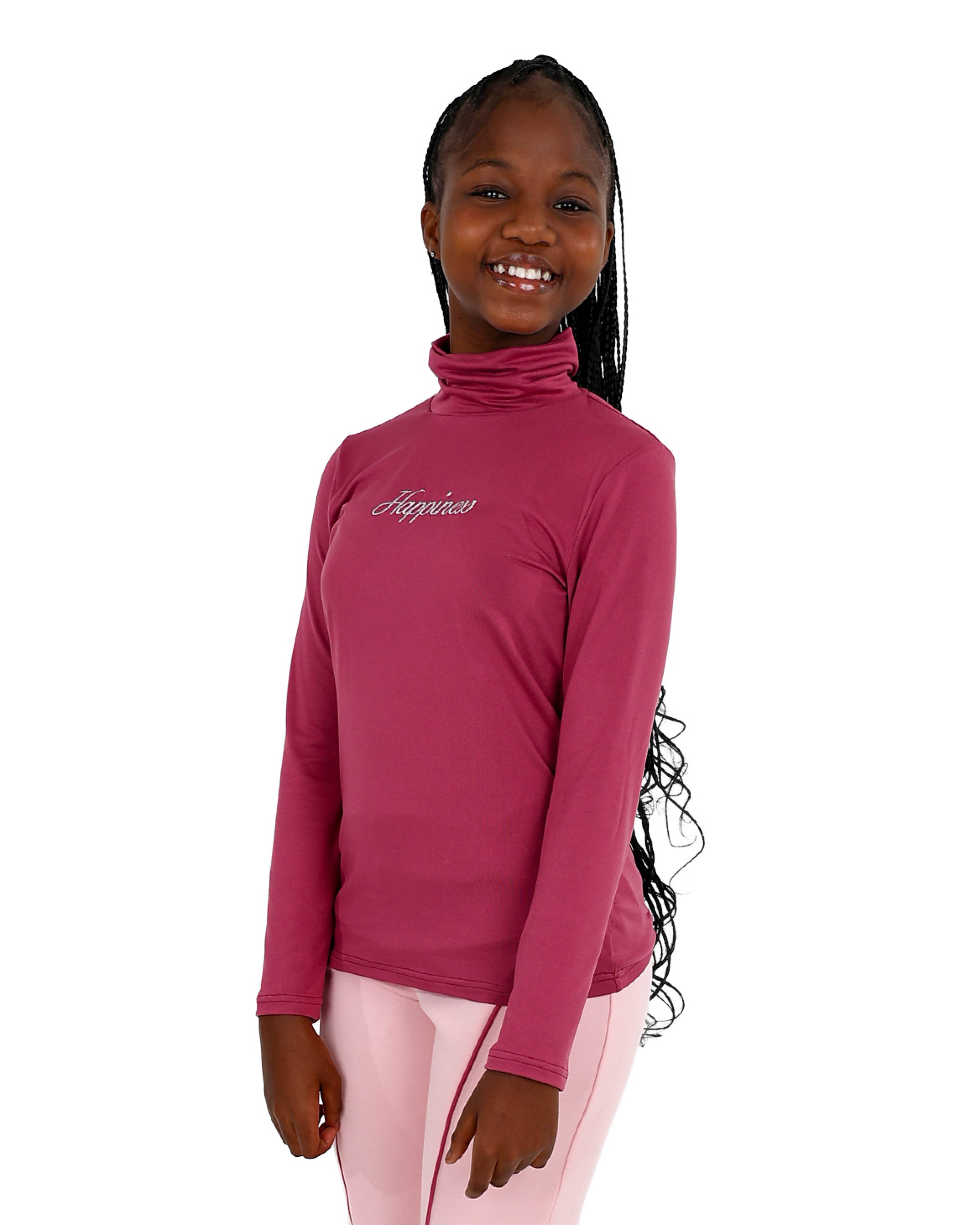2 Pack Butterfly/Happiness Graphic Print Polo Necks