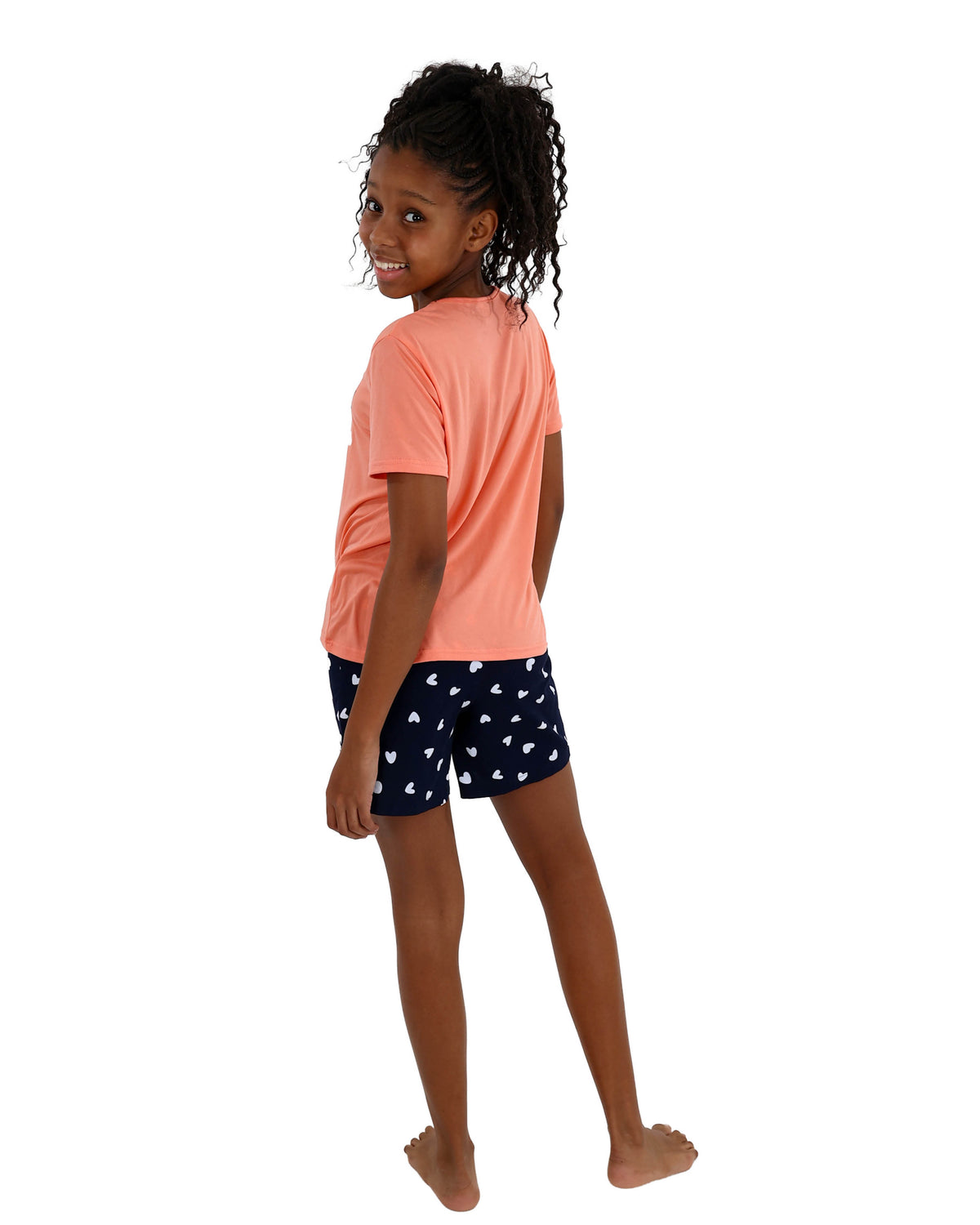 Short Sleeve Heart Print Pyjamas