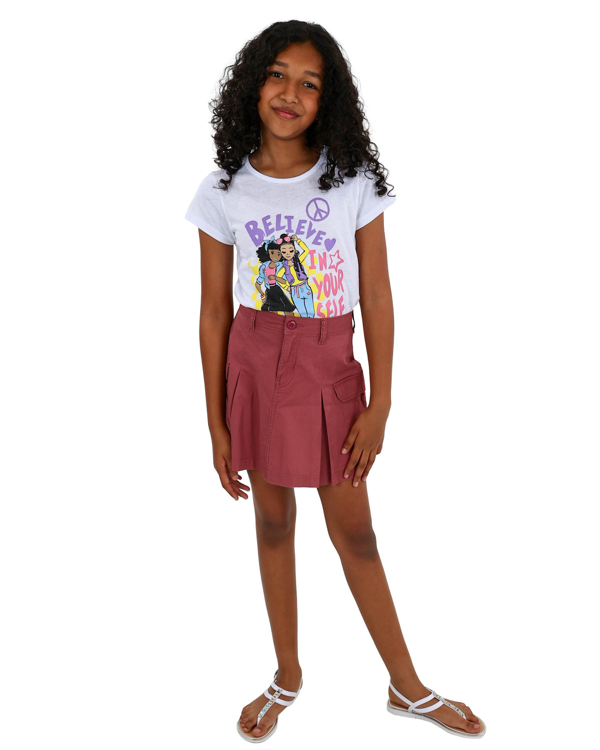 Pleated Cargo Skirt