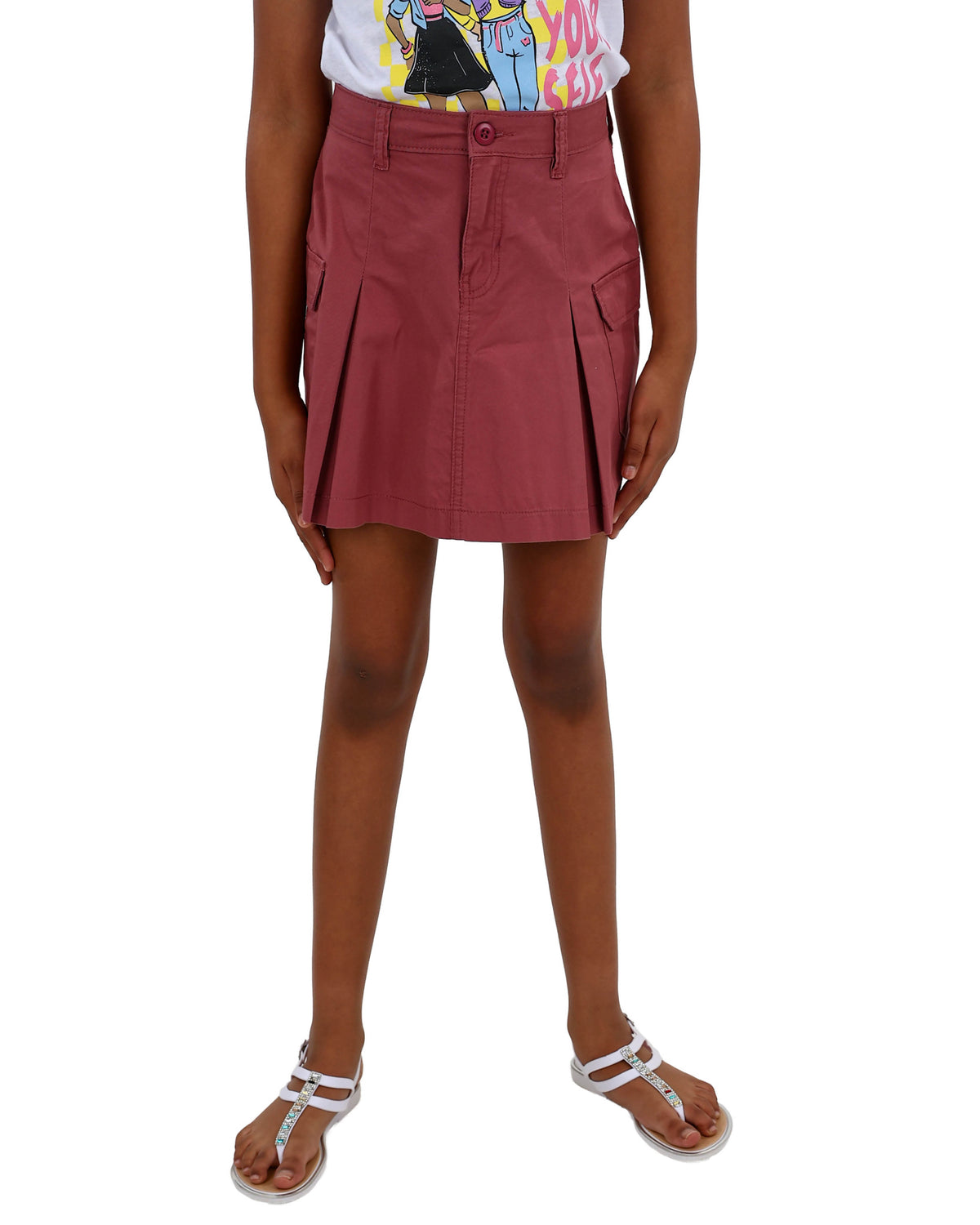 Pleated Cargo Skirt