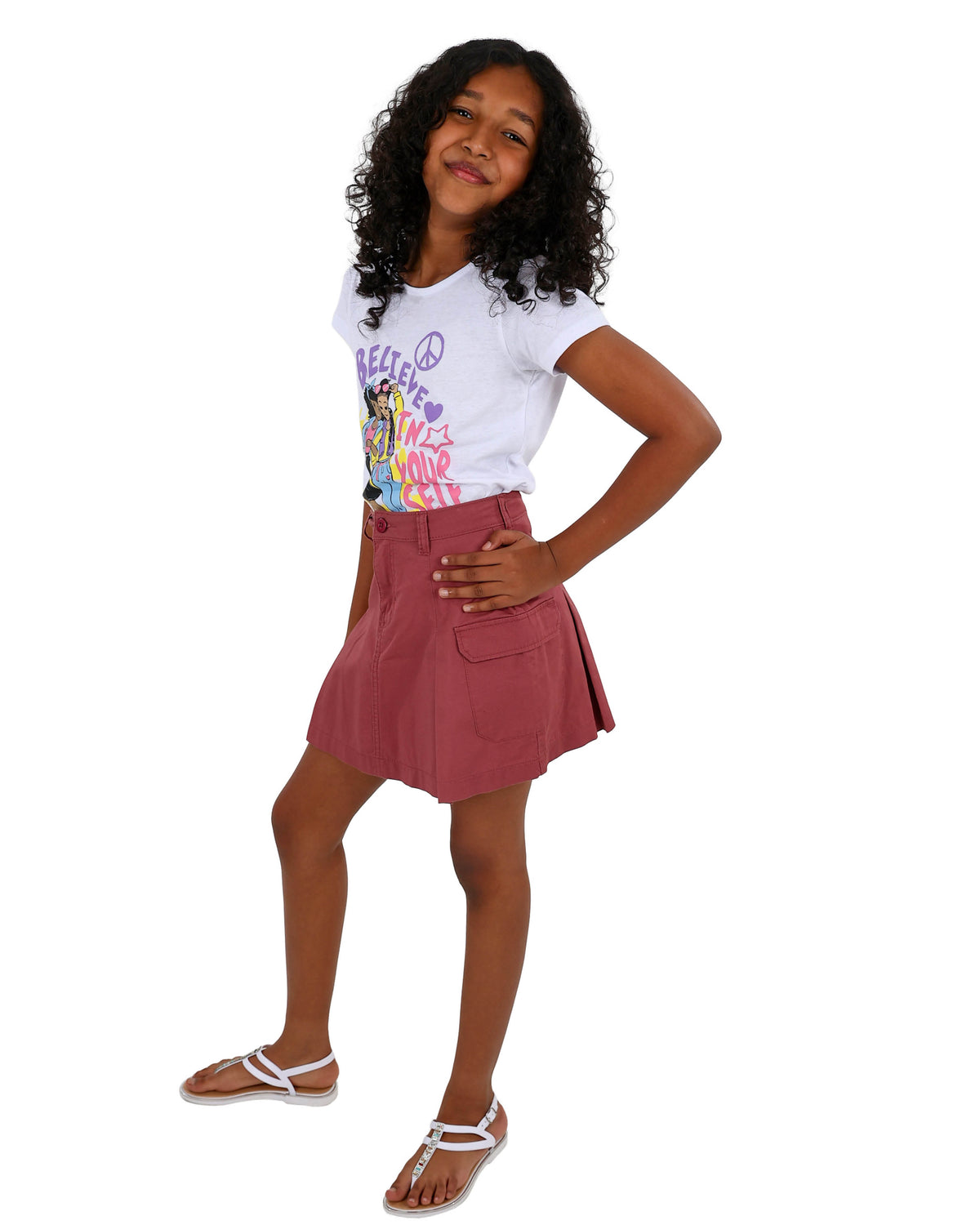 Pleated Cargo Skirt
