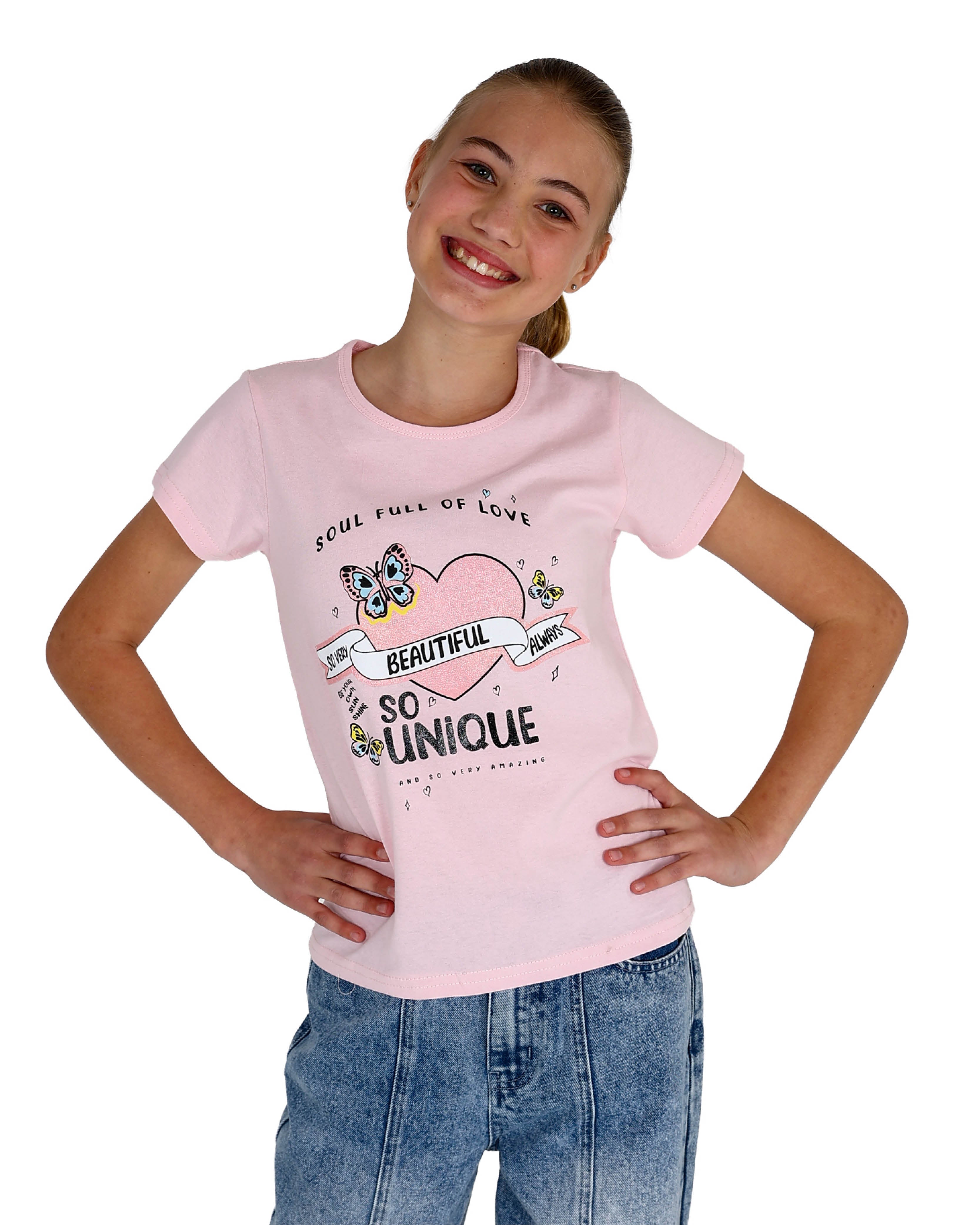 Short Sleeve So Unique Graphic Print T-Shirt