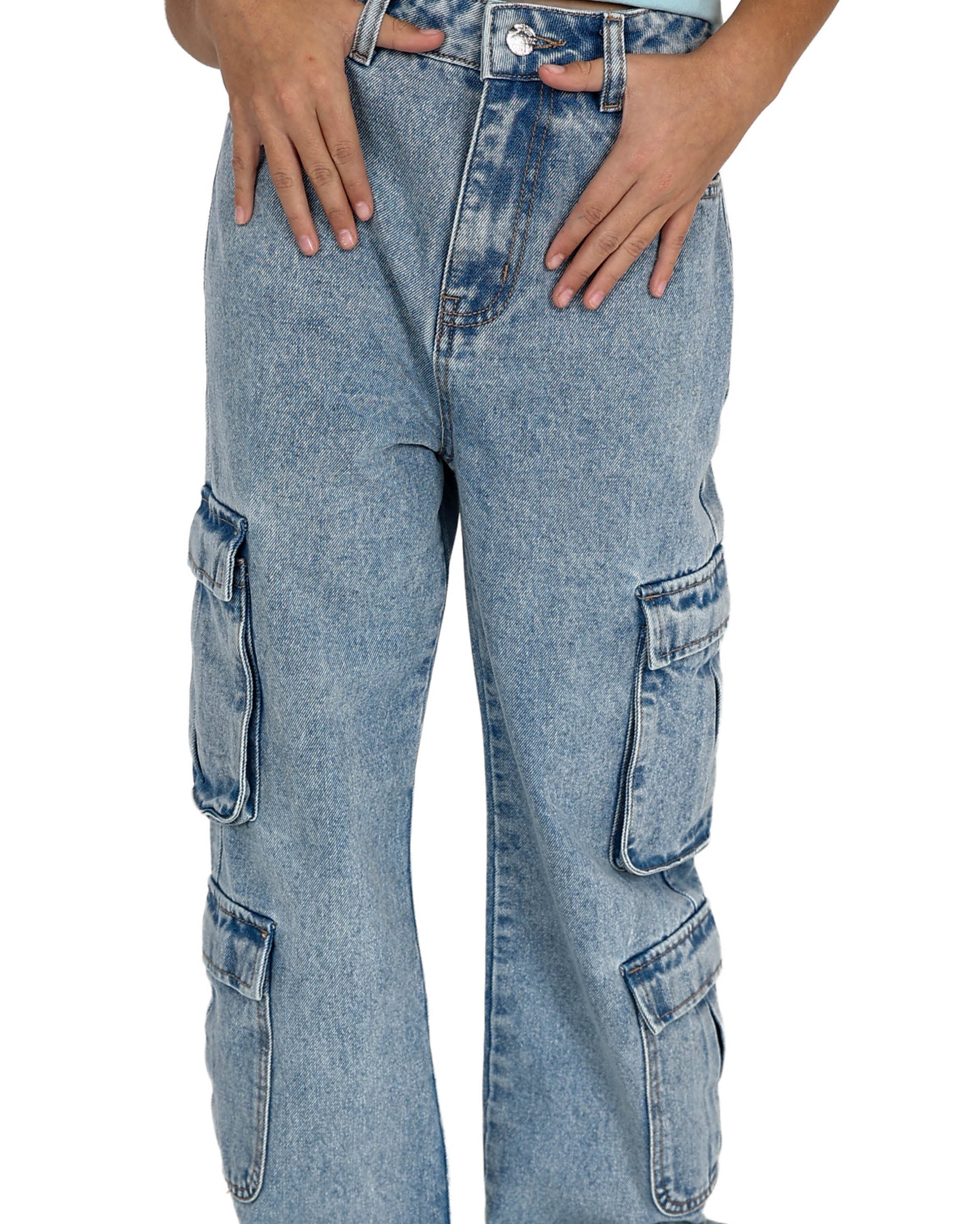Dark Indigo Cargo Jeans