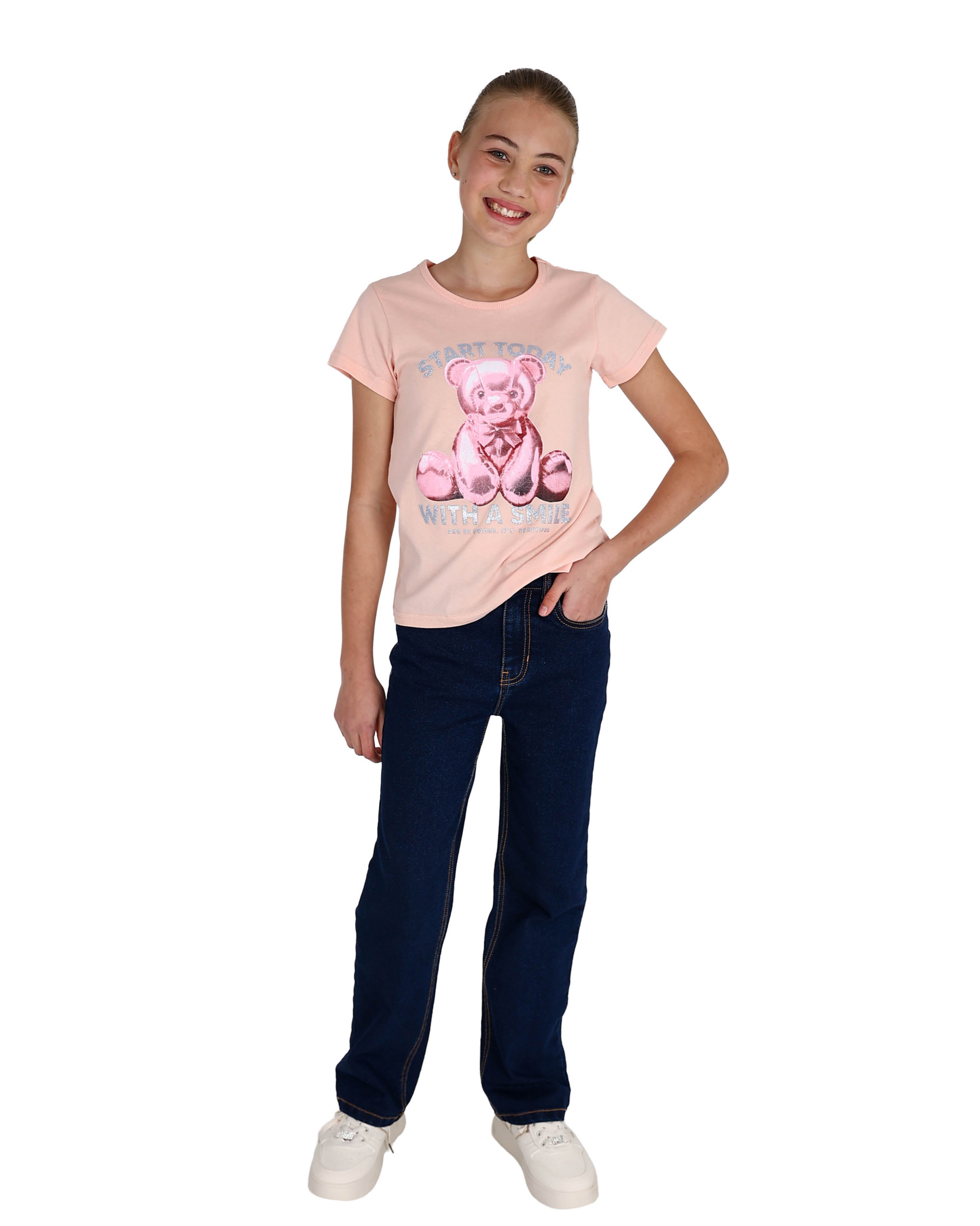Teddy Bear Graphic Print T-Shirt