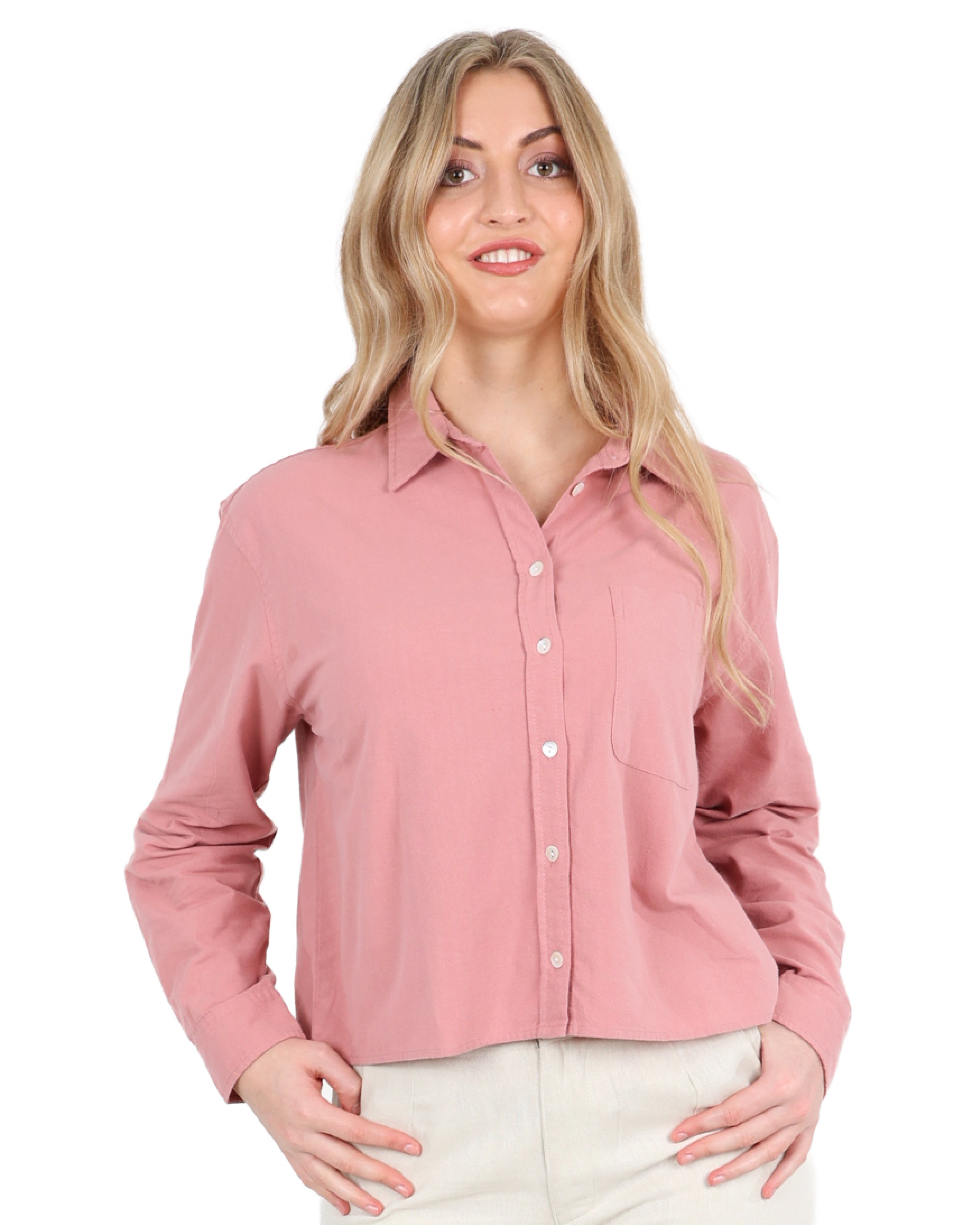Long Sleeve Mink Muse Button Up Shirt