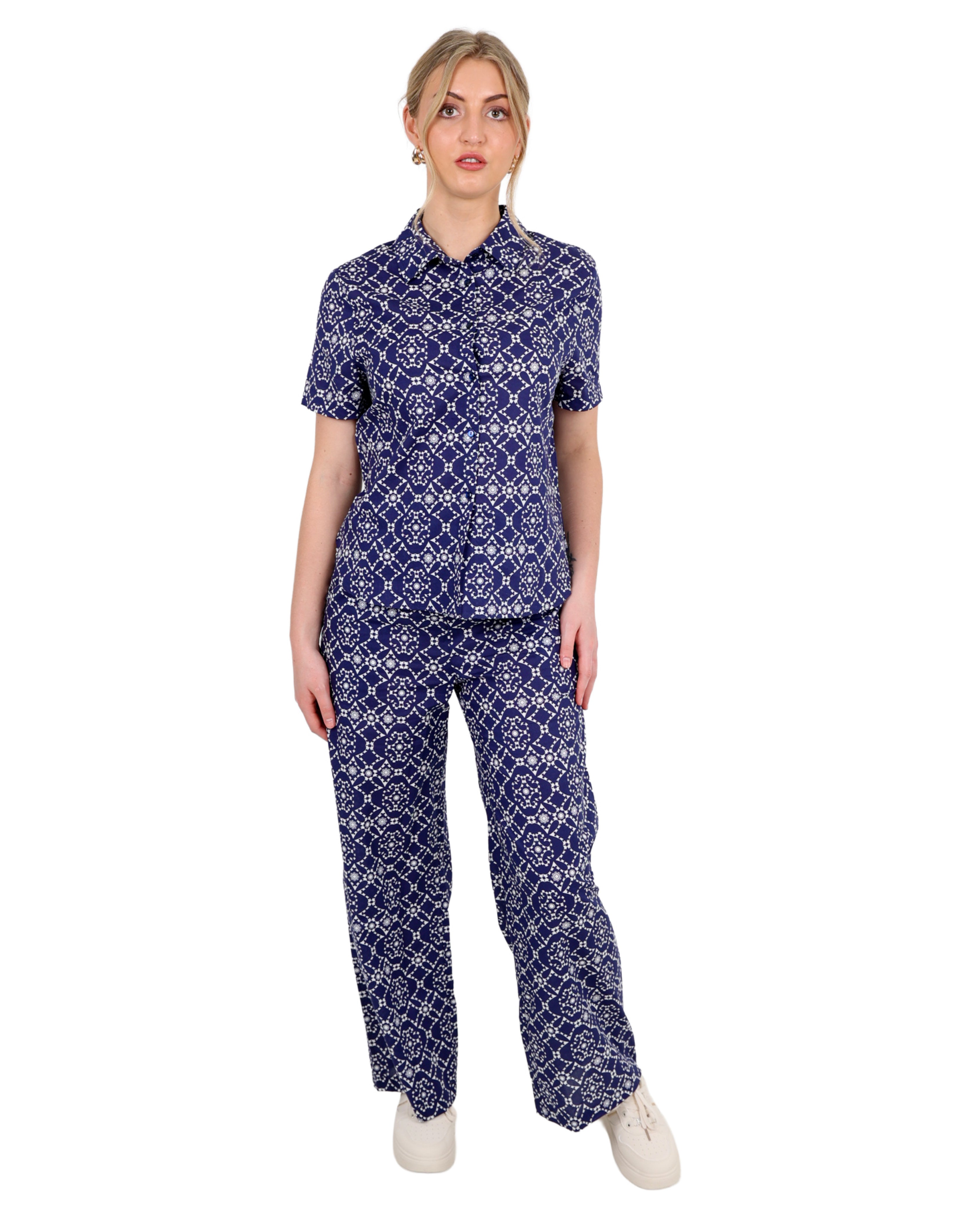 Short Sleeve Cotton Arlo Printed Blouse