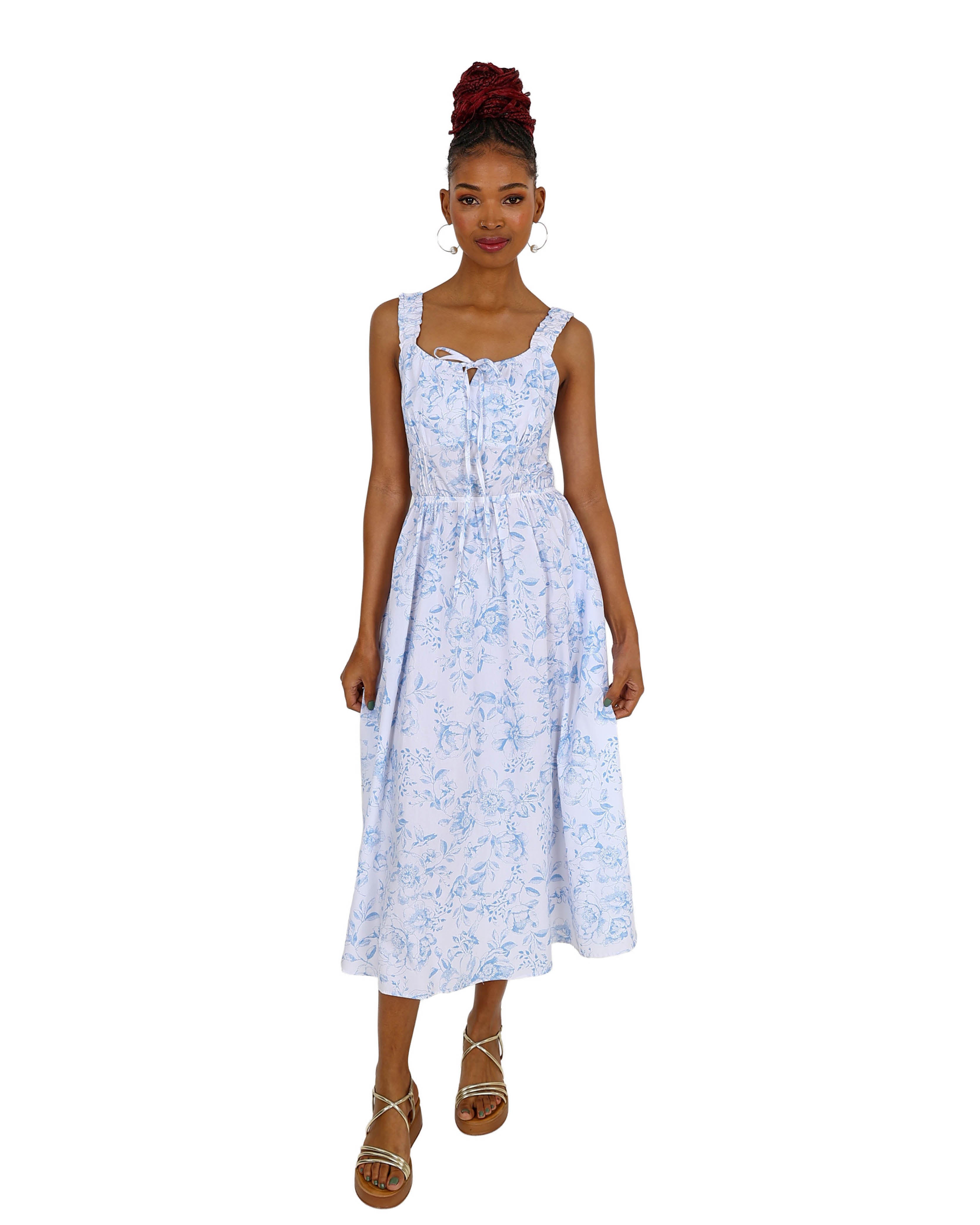 Strappy Belle Femme Cotton Maxi Dress