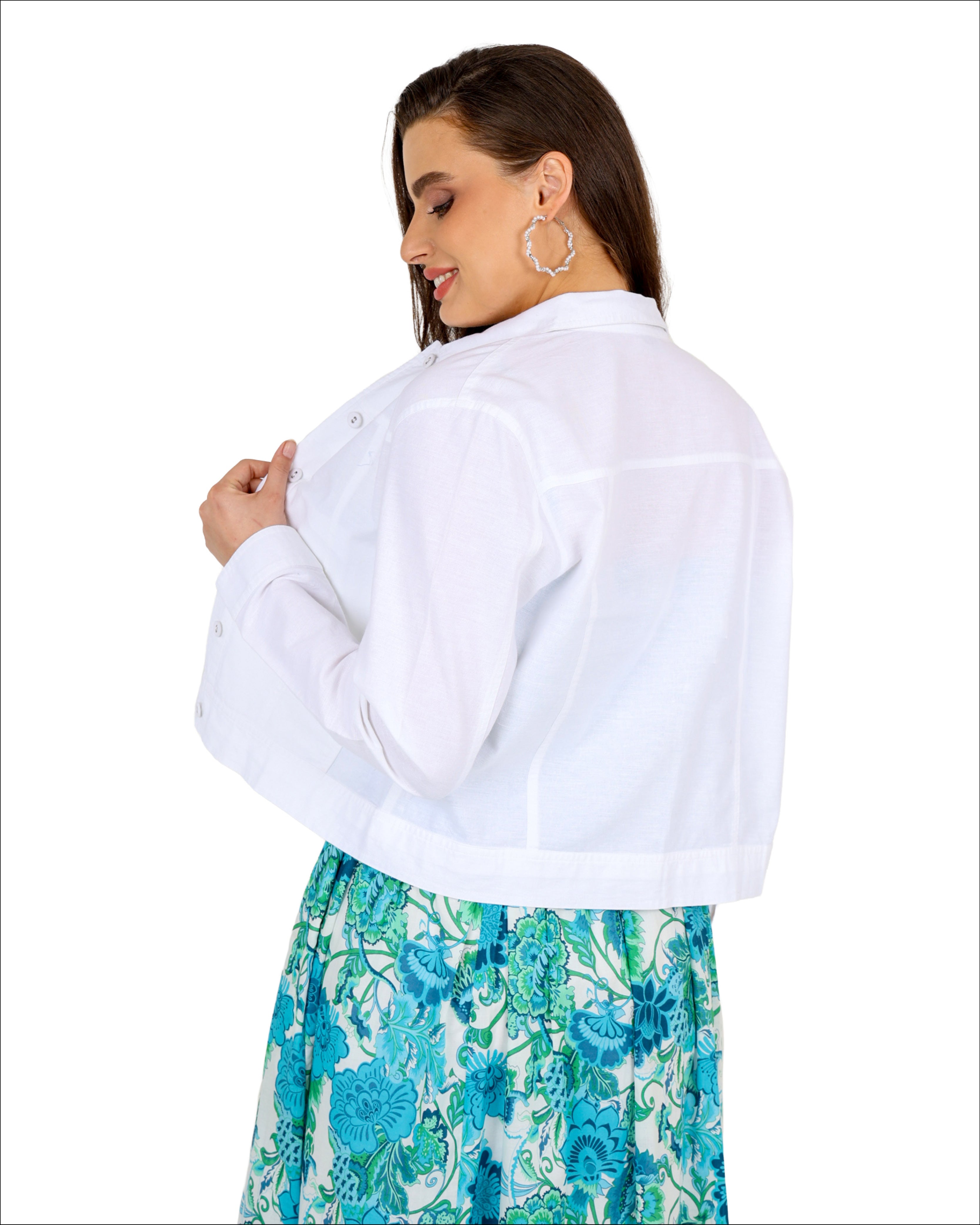 All White Denim Jacket
