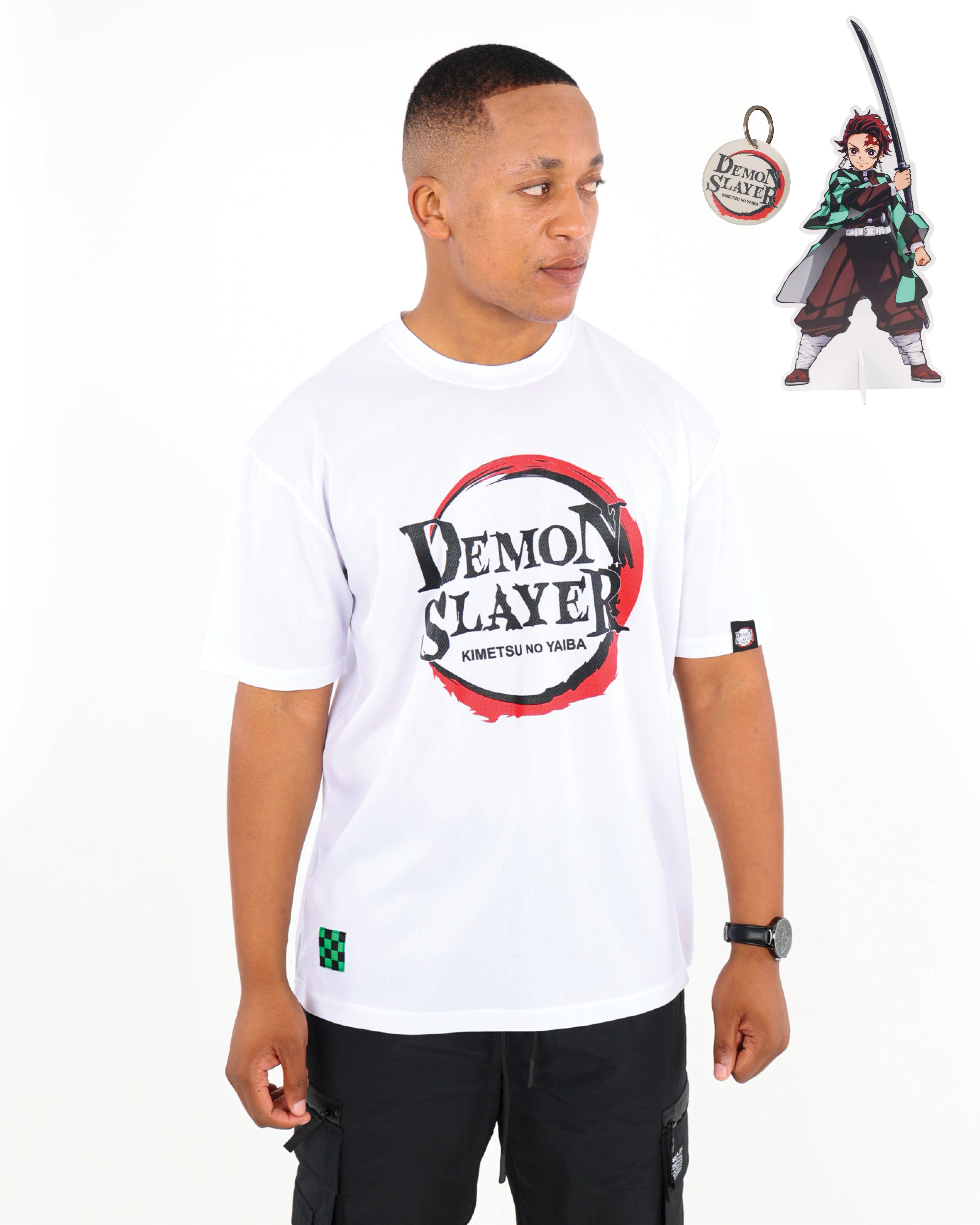 Demon Slayer Logo T-Shirt + FREE Tanjiro Standee & Keyring