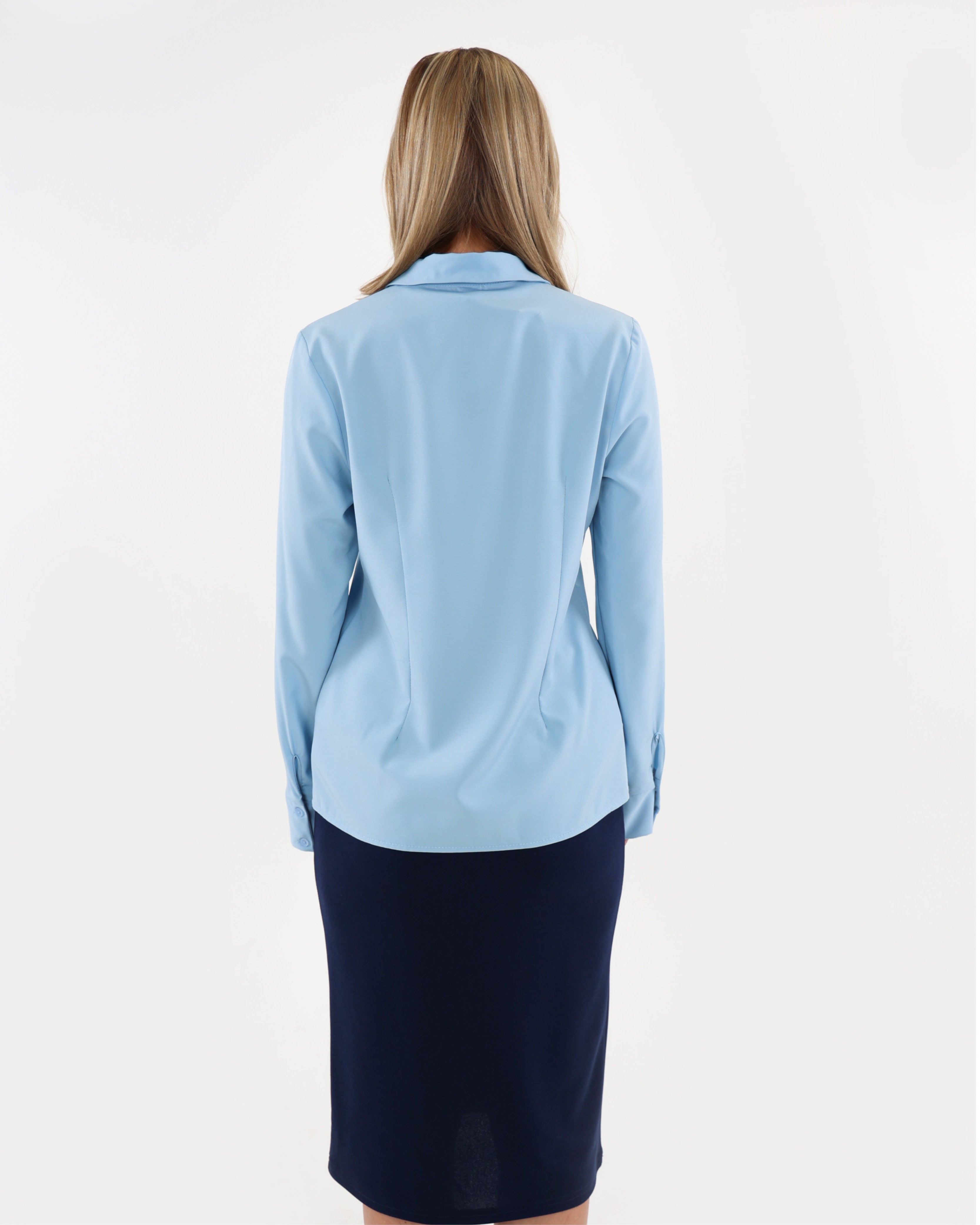 Blue Long Sleeve Soft-Touch Shirt
