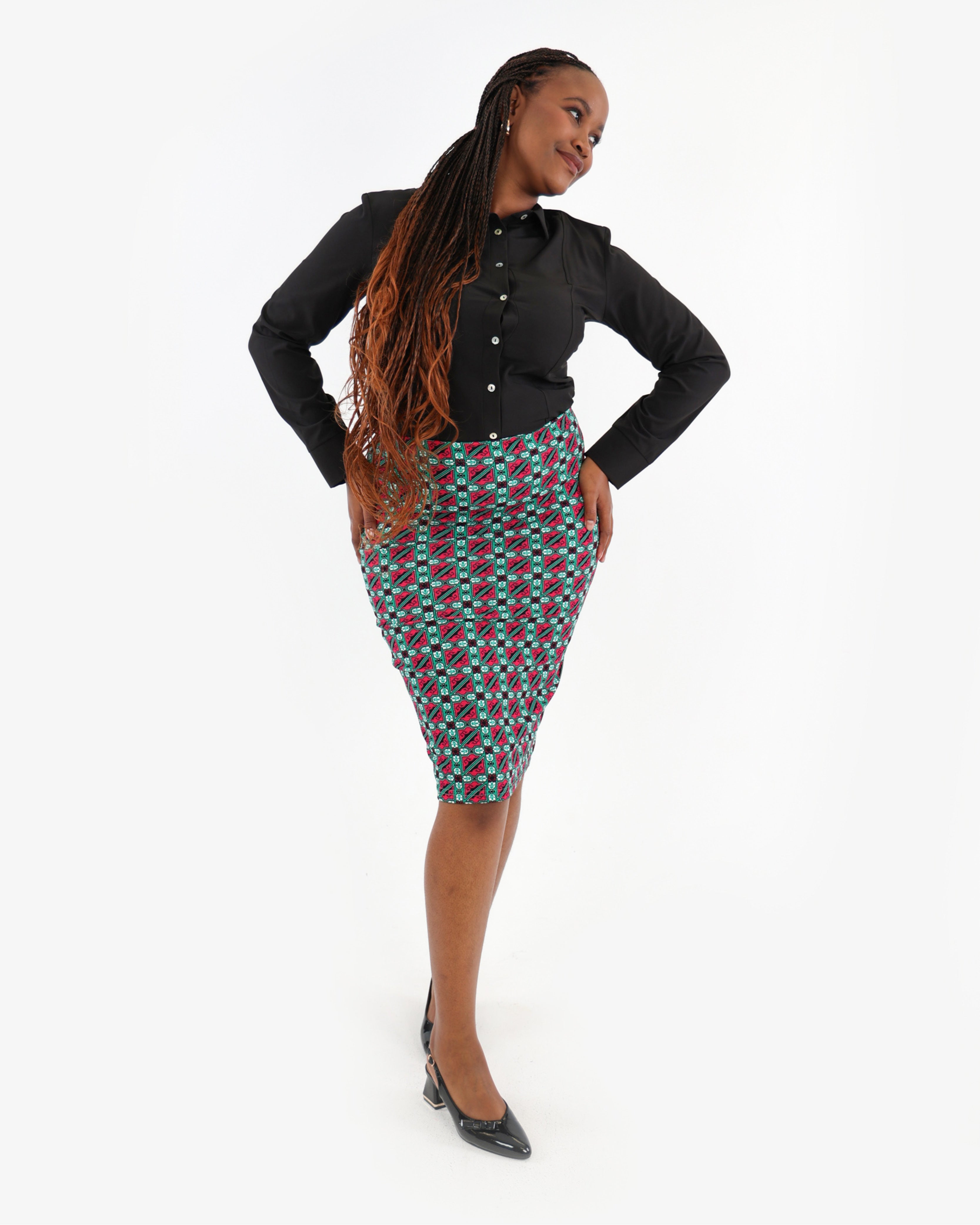 Green Twin Pack Pencil Skirt