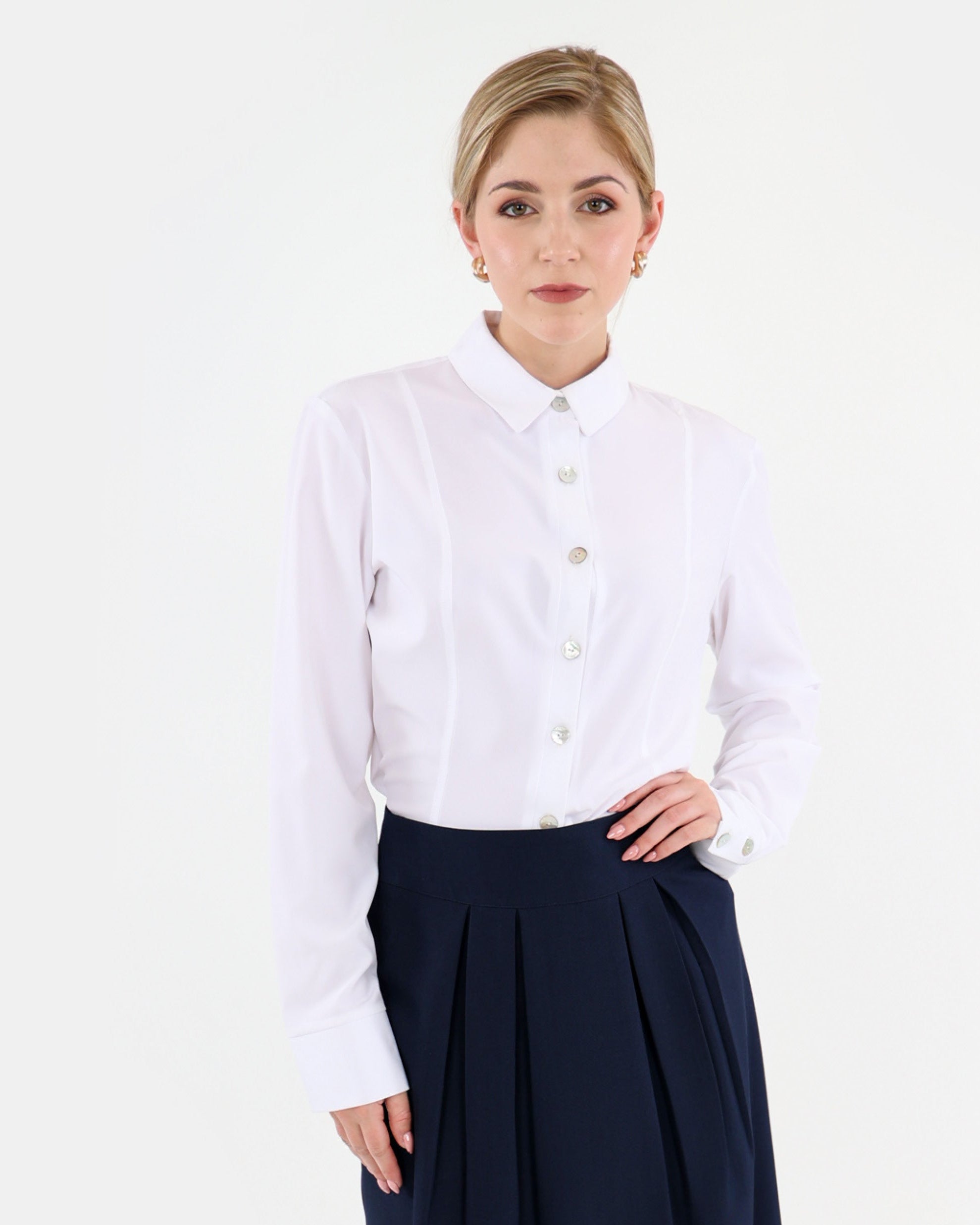 White Long Sleeve Soft-Touch Shirt