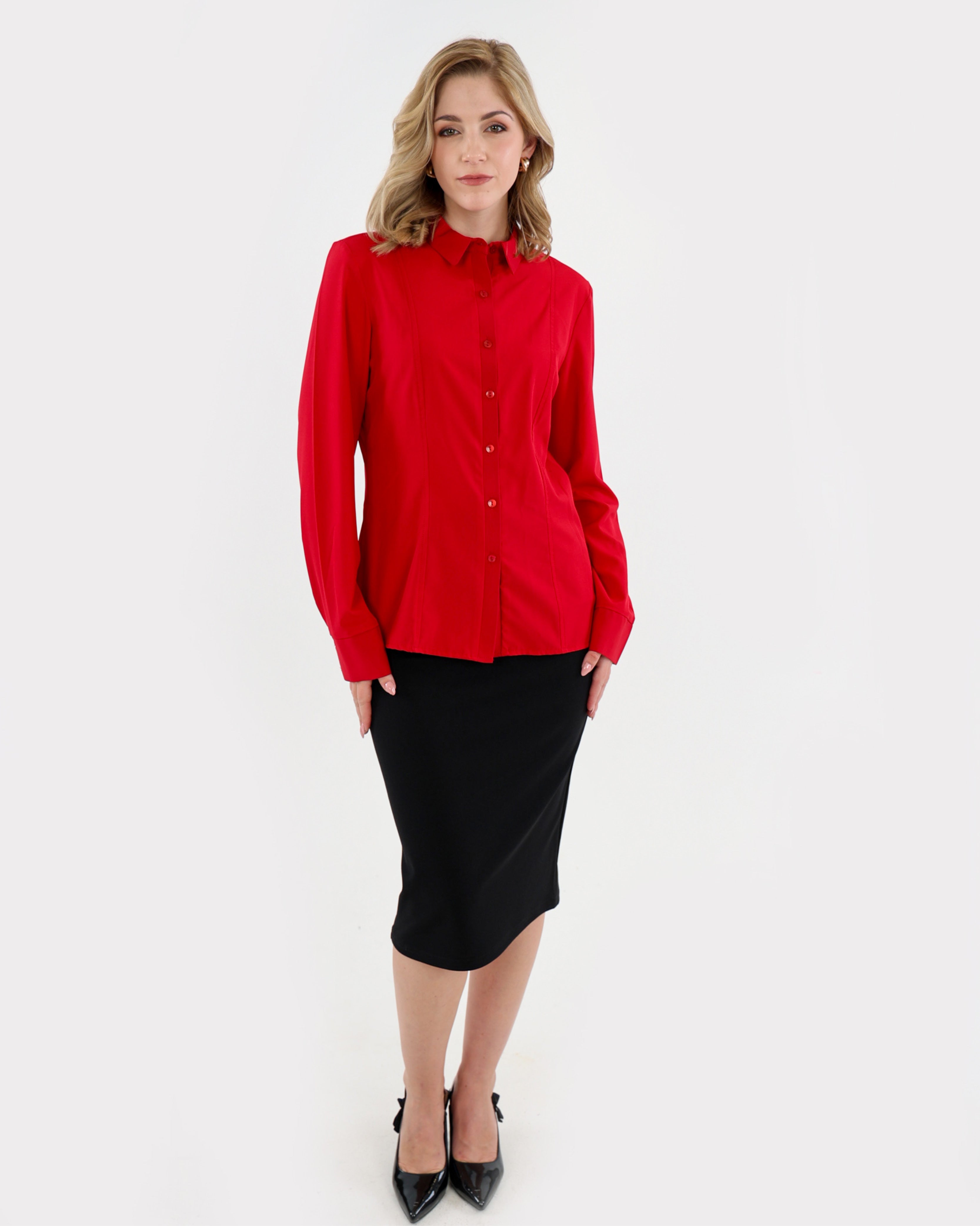 Red Long Sleeve Soft-Touch Shirt