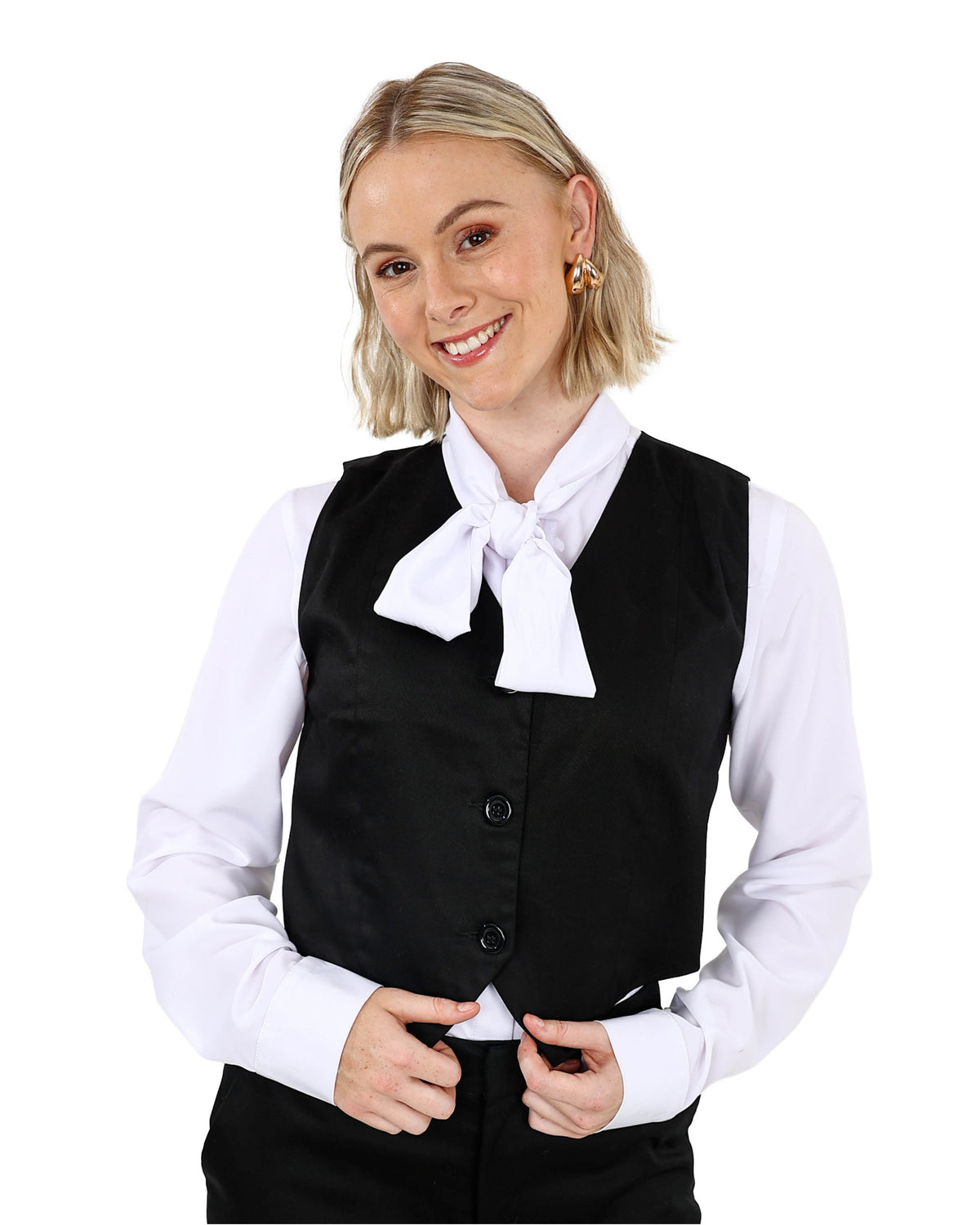 Black Sateen Waistcoat