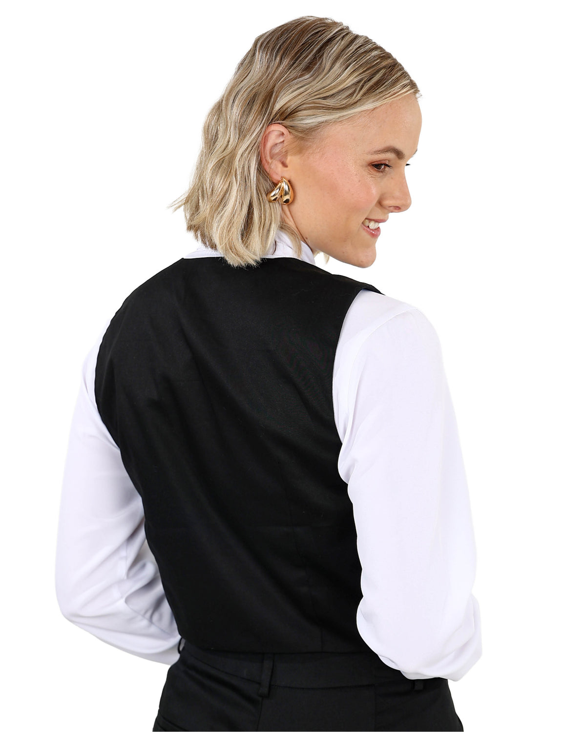 Black Sateen Waistcoat