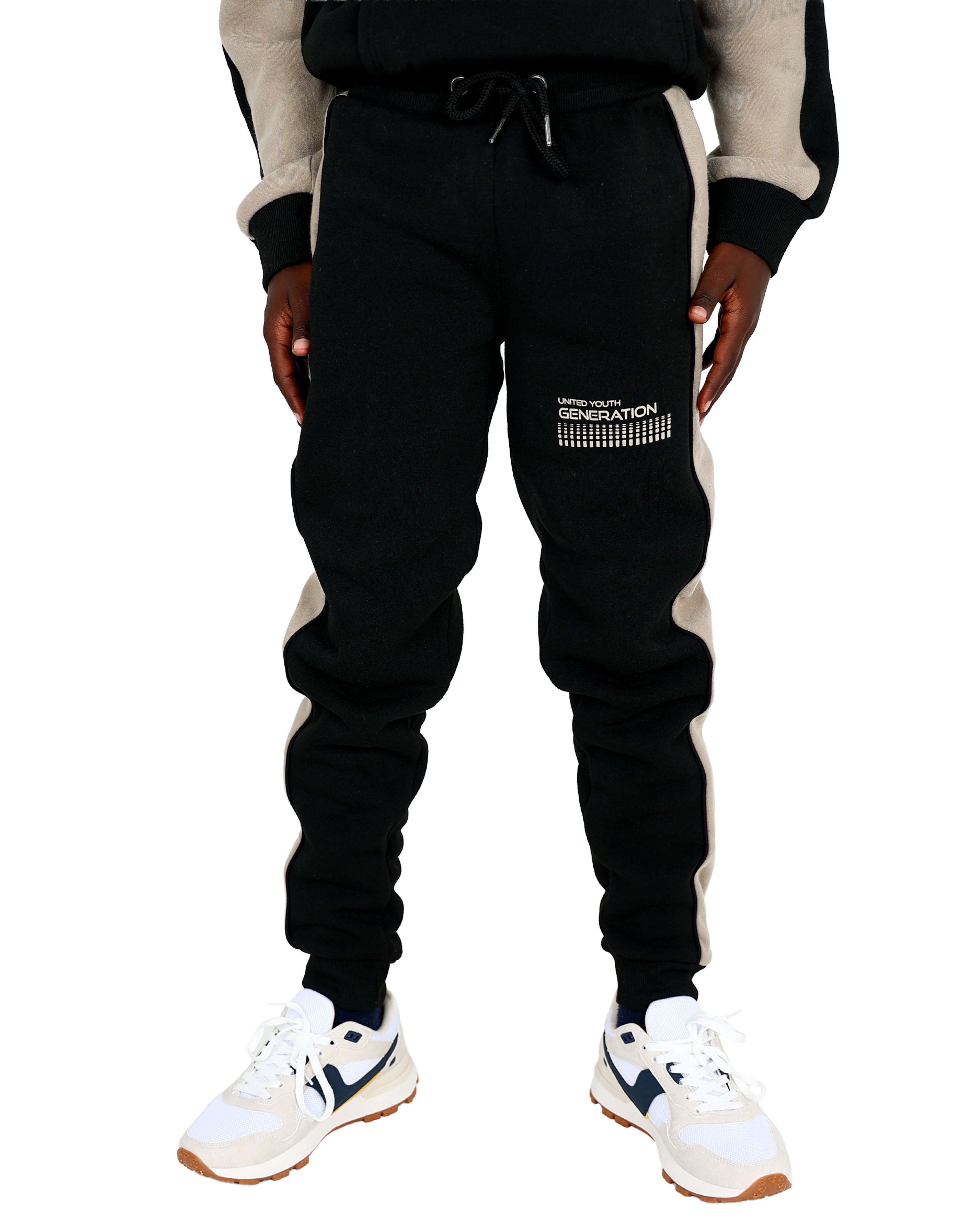 Black & Stone Colour Block Active Joggers
