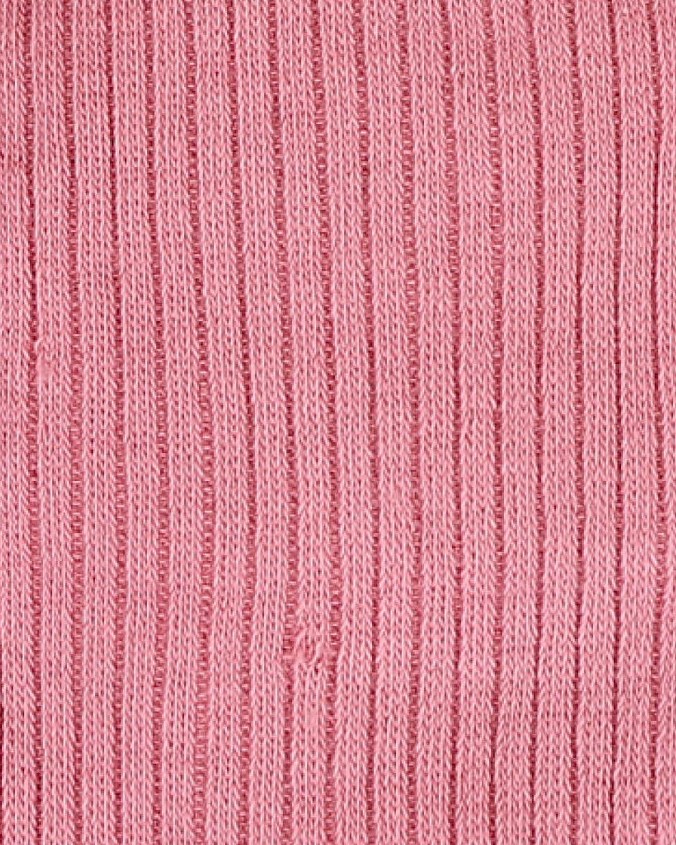 Babe Pink Ribbed Tights