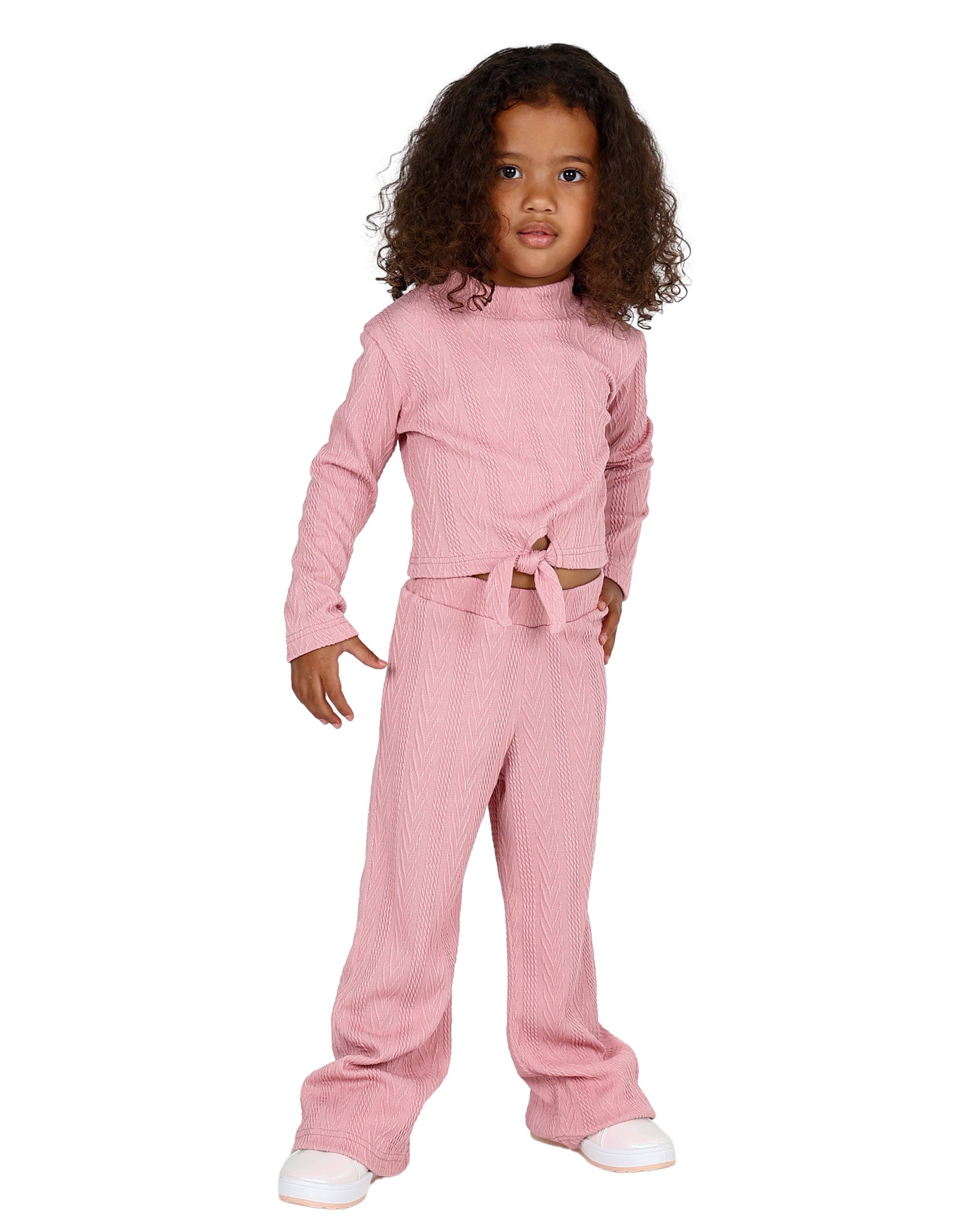 Jacquard Knit Straight Leg Pants