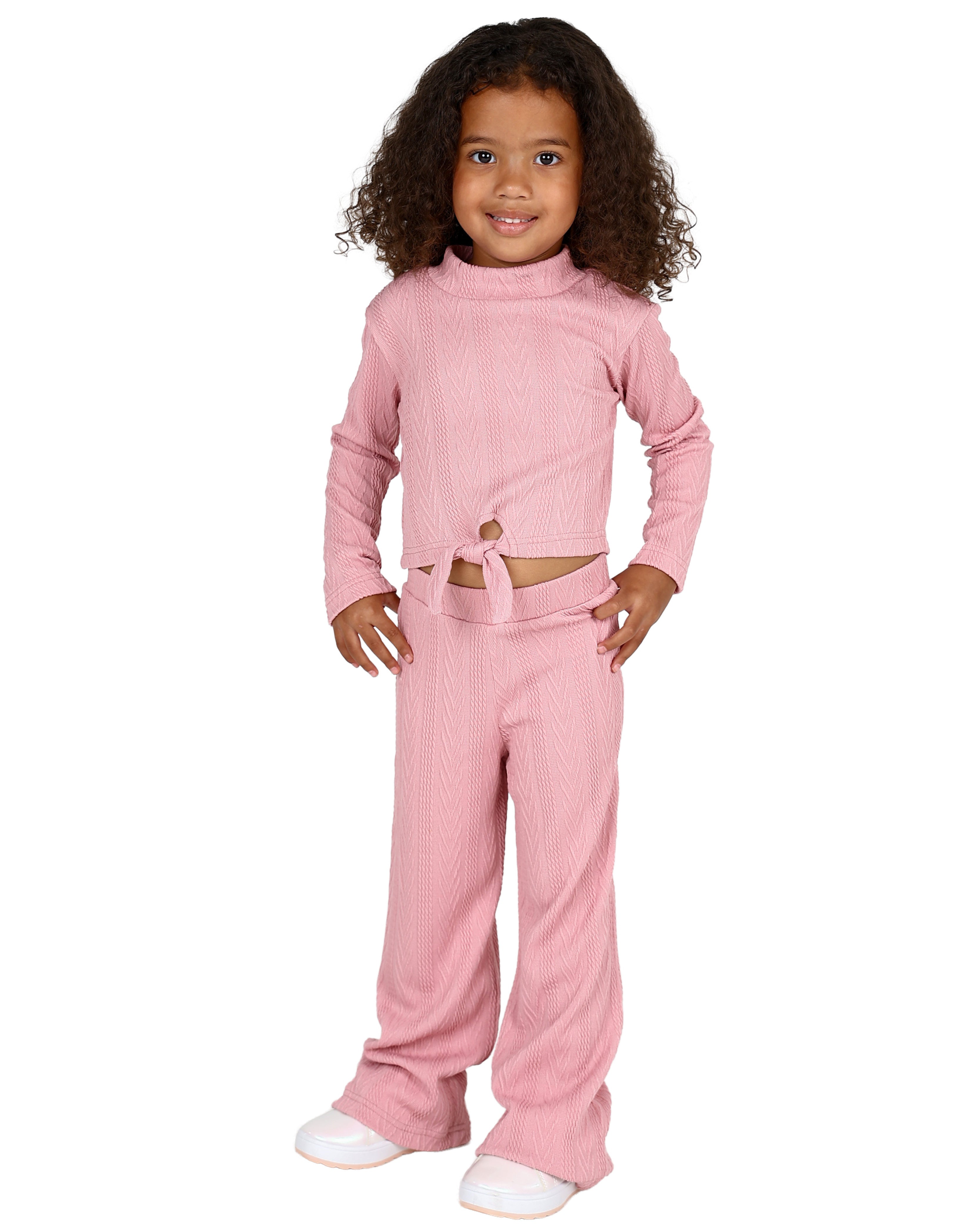 Jacquard Knit Straight Leg Pants