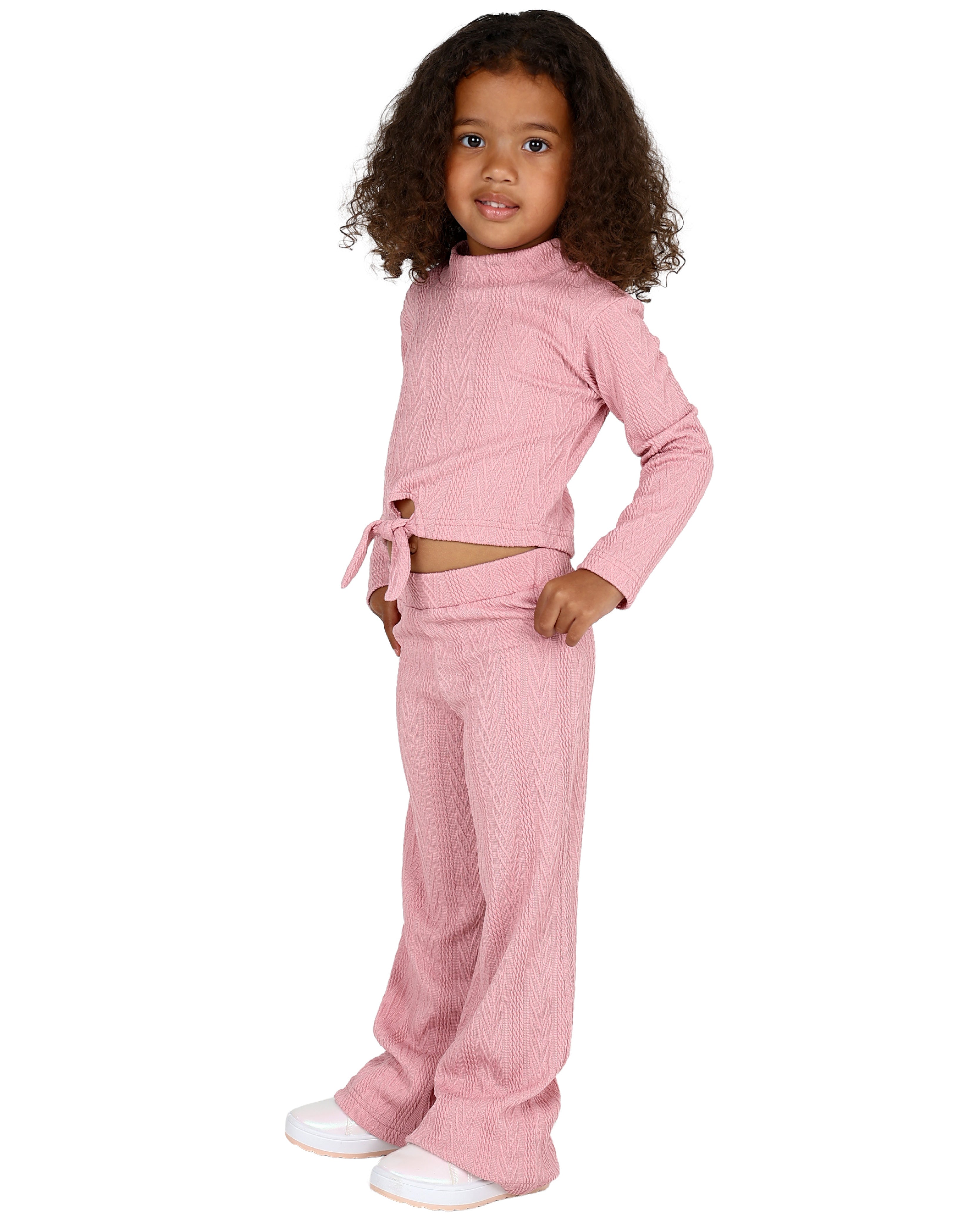 Jacquard Knit Straight Leg Pants