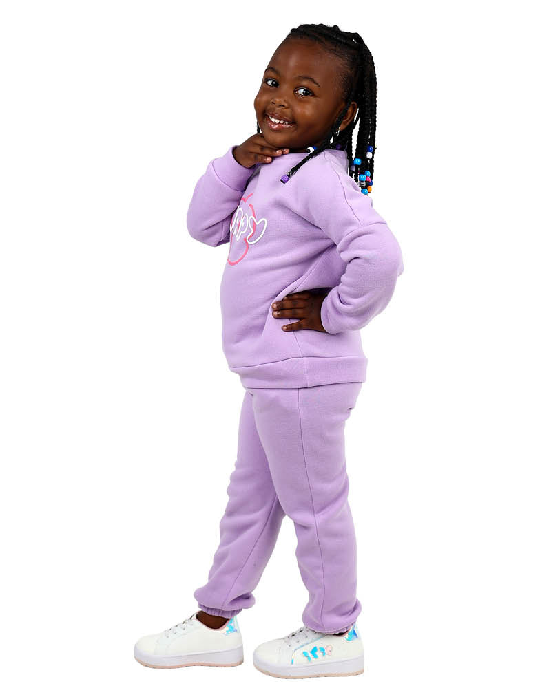 Happy Floral Graphic Lilac Tracksuit