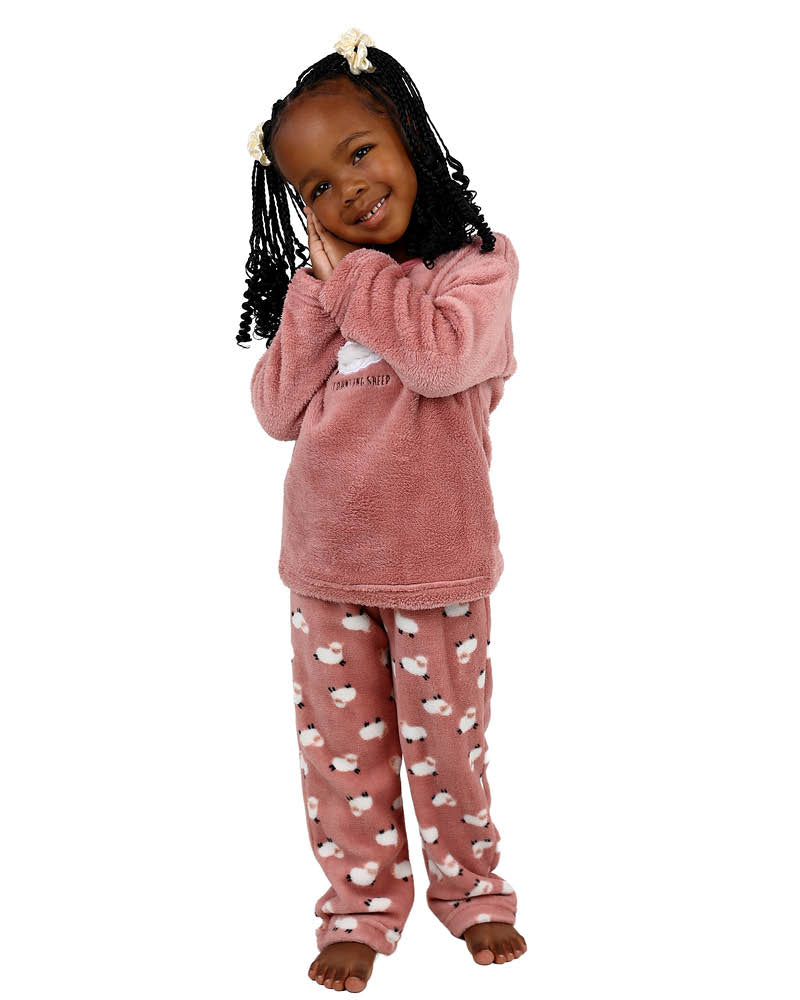 Coral Fleece Sheep Pyjama Set