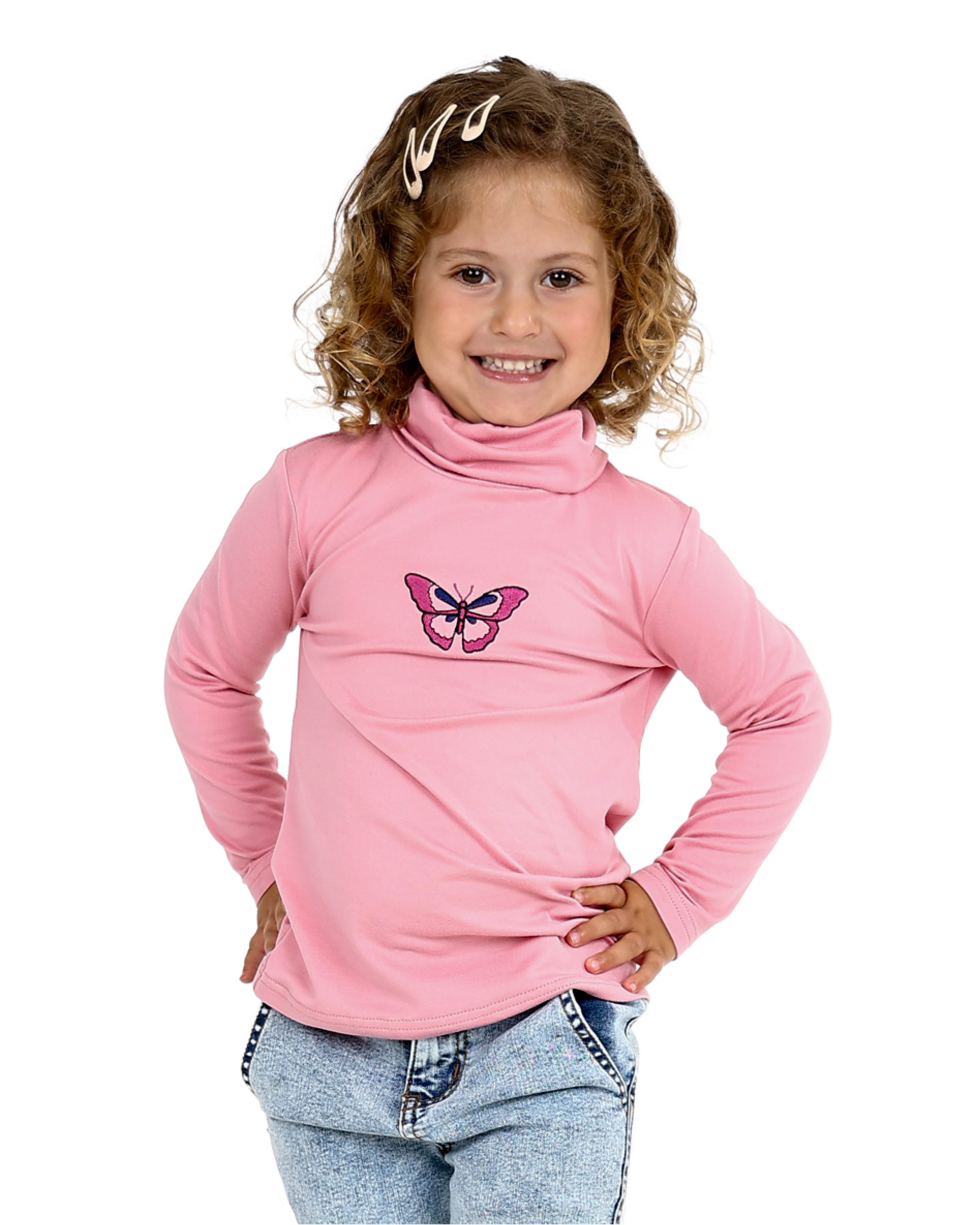 2 Pack Butterfly Print Polo Necks