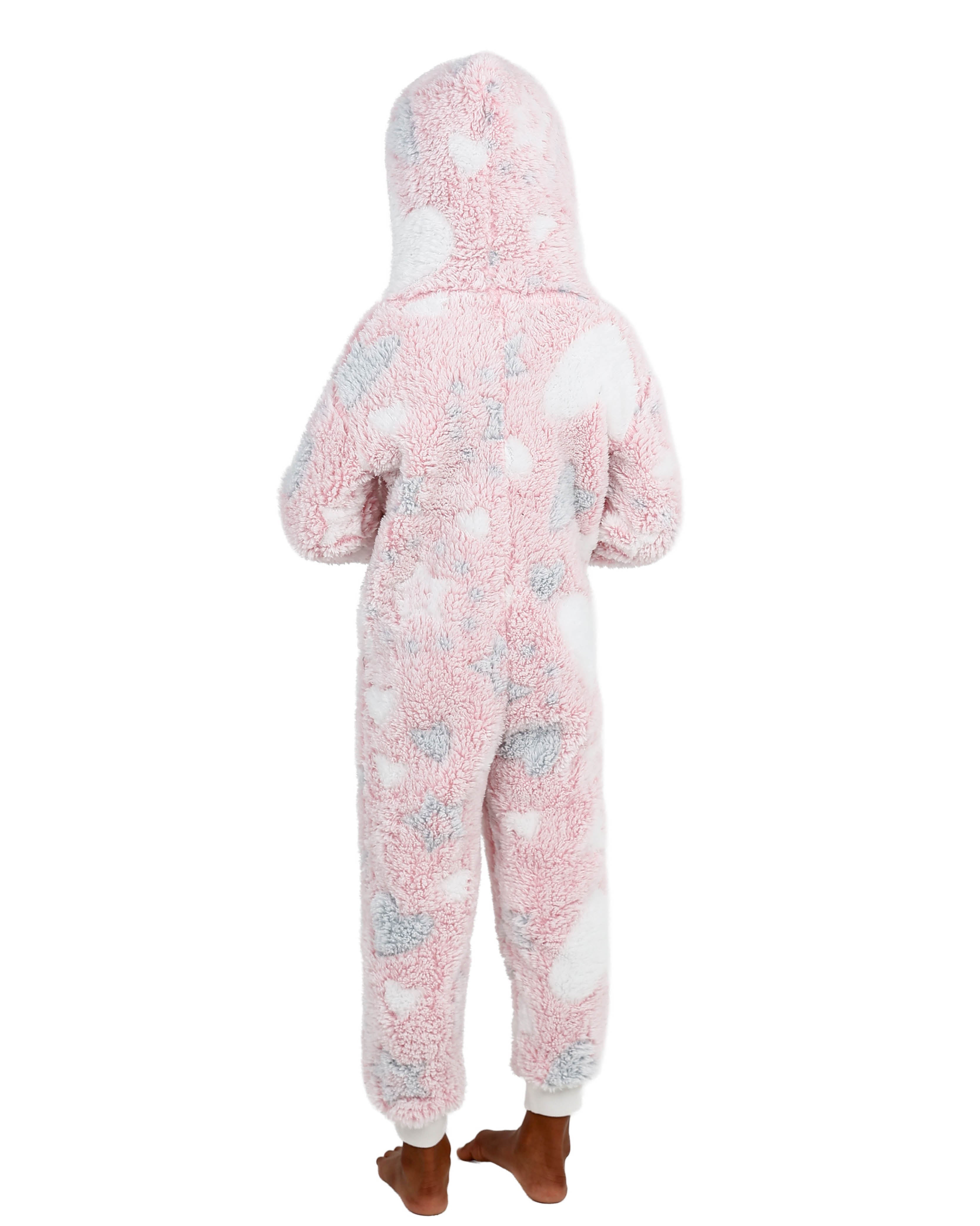 Heart Plush Hooded Onesie