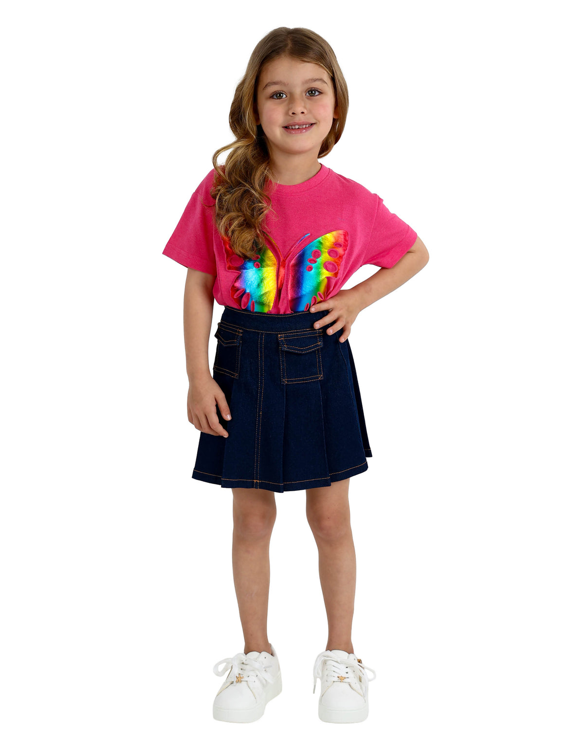 Light Indigo Pleated Skirt