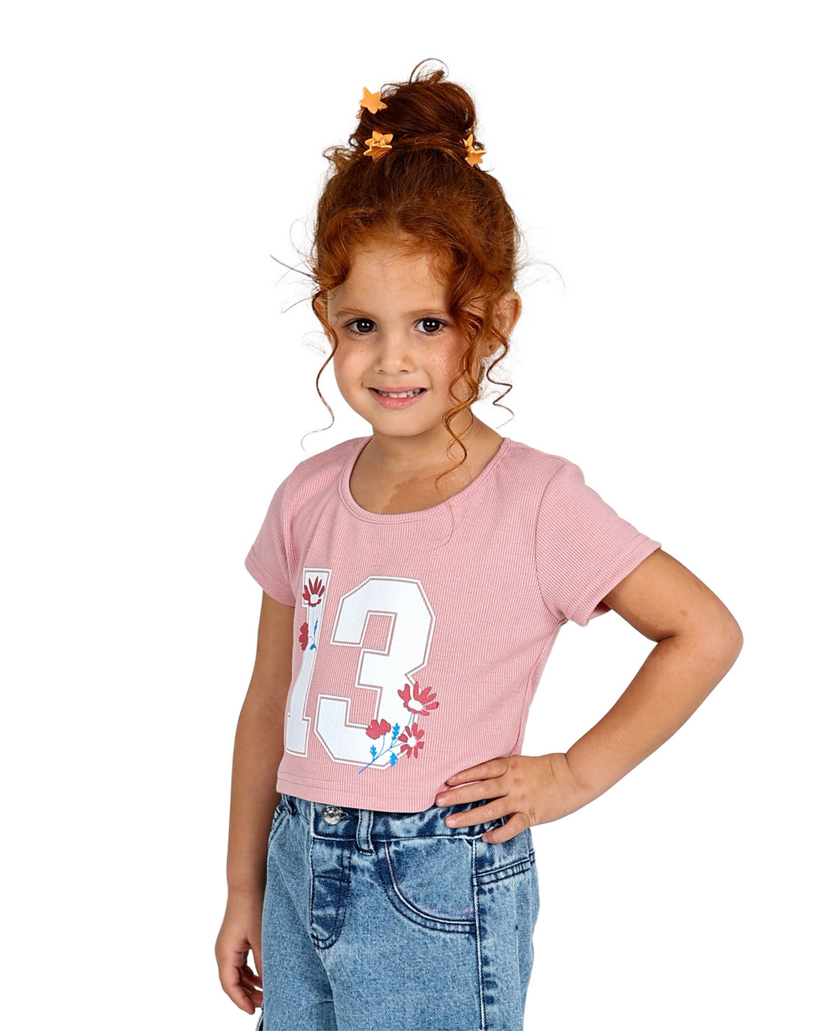 Short Sleeve Longer Length Ribbed Crop Top