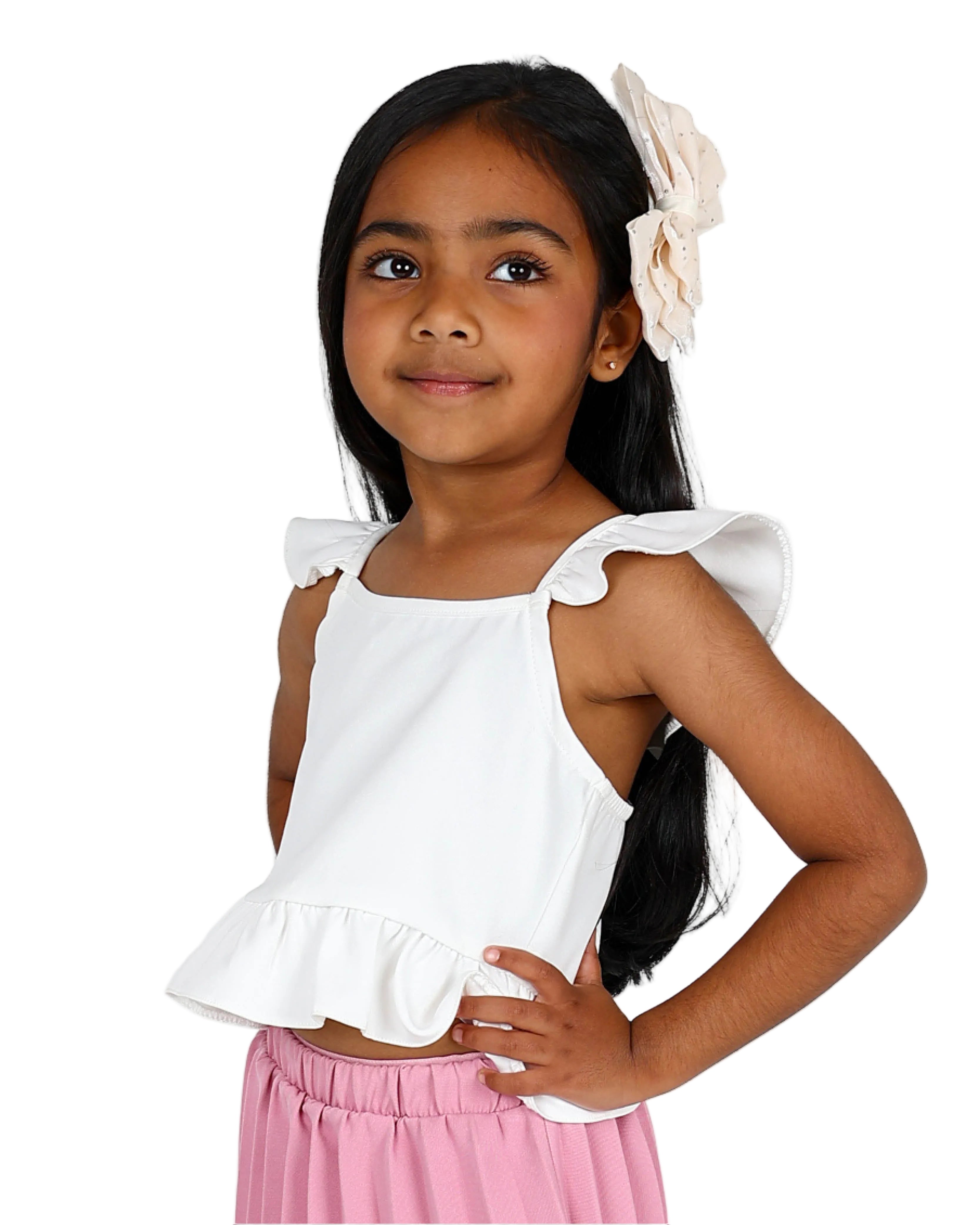 Short Sleeve Peplum Crop Top