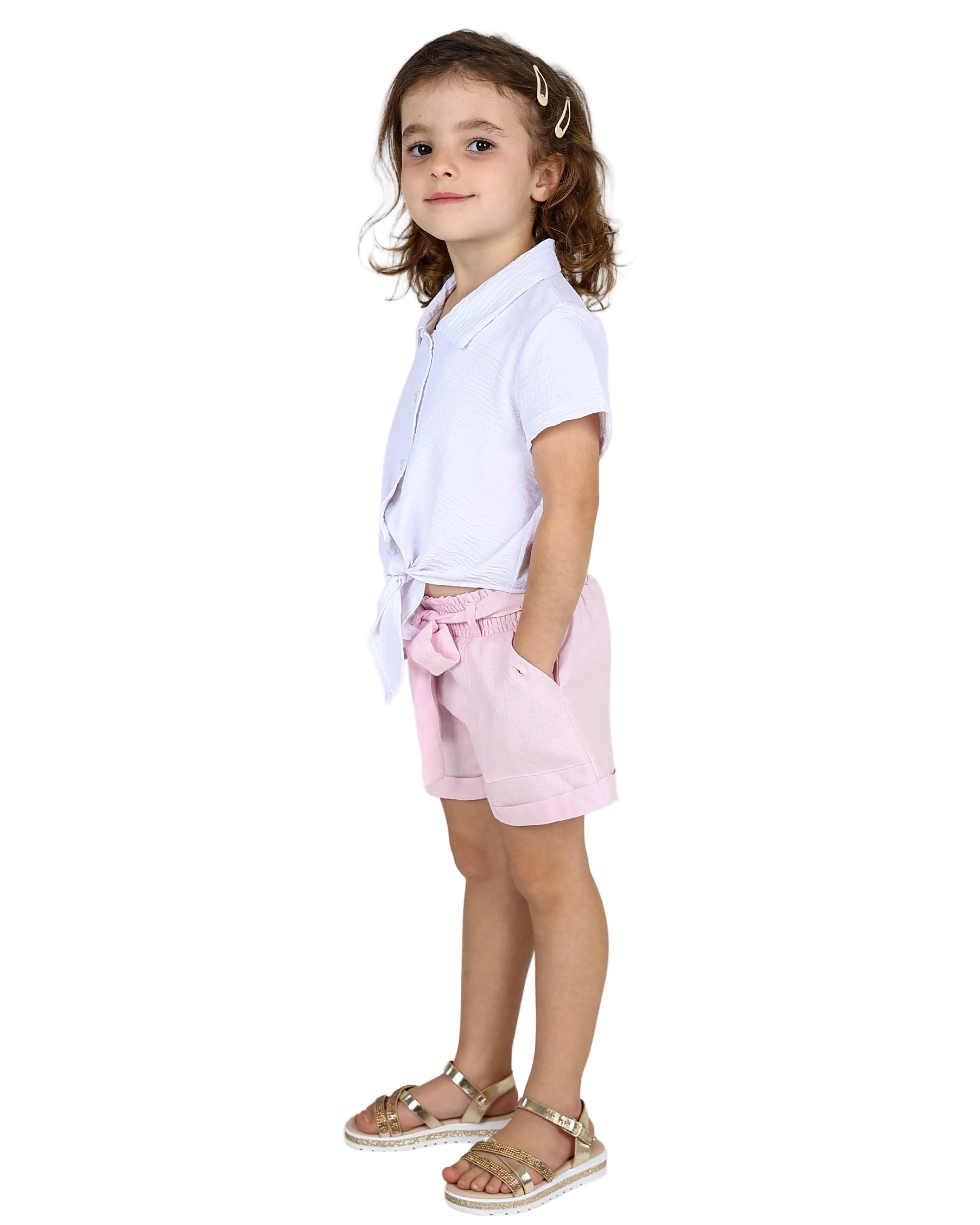 Tie-Up Detail Elasticated Shorts