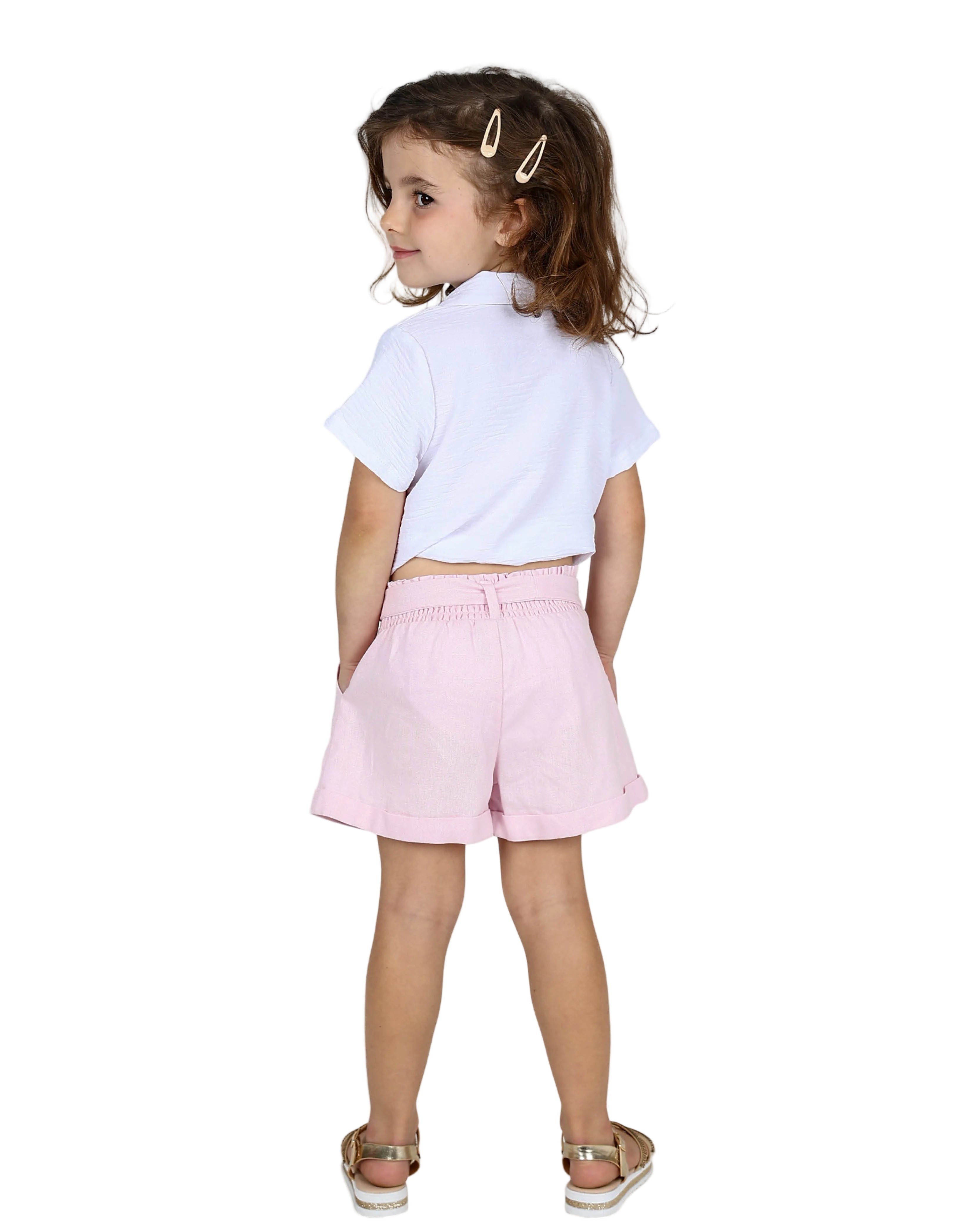 Tie-Up Detail Elasticated Shorts