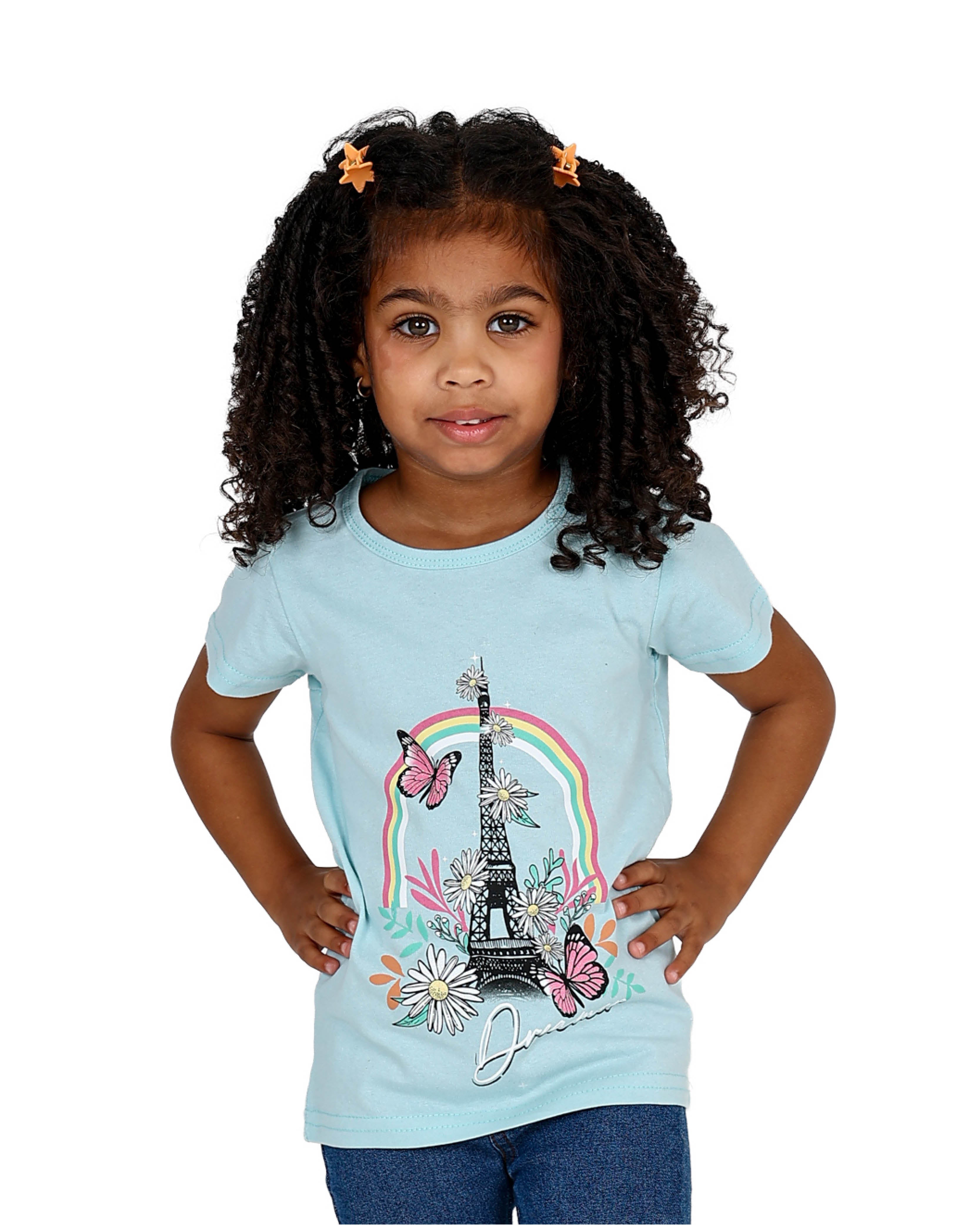 Short Sleeve Eifel Tower Graphic T-Shirt