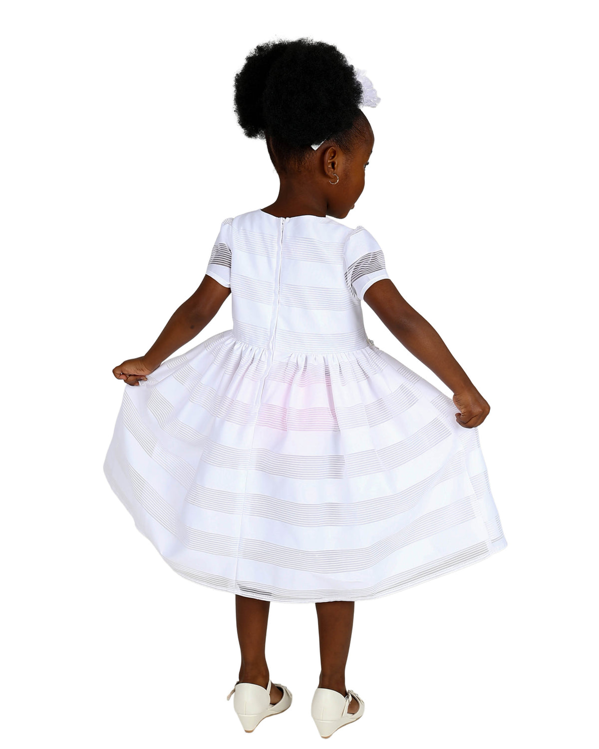 Short Sleeve Organza Party Dress
