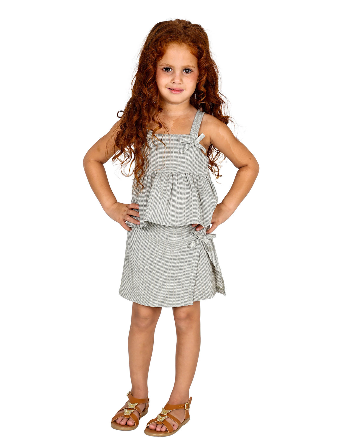Strappy Tiered Top and Skort Set