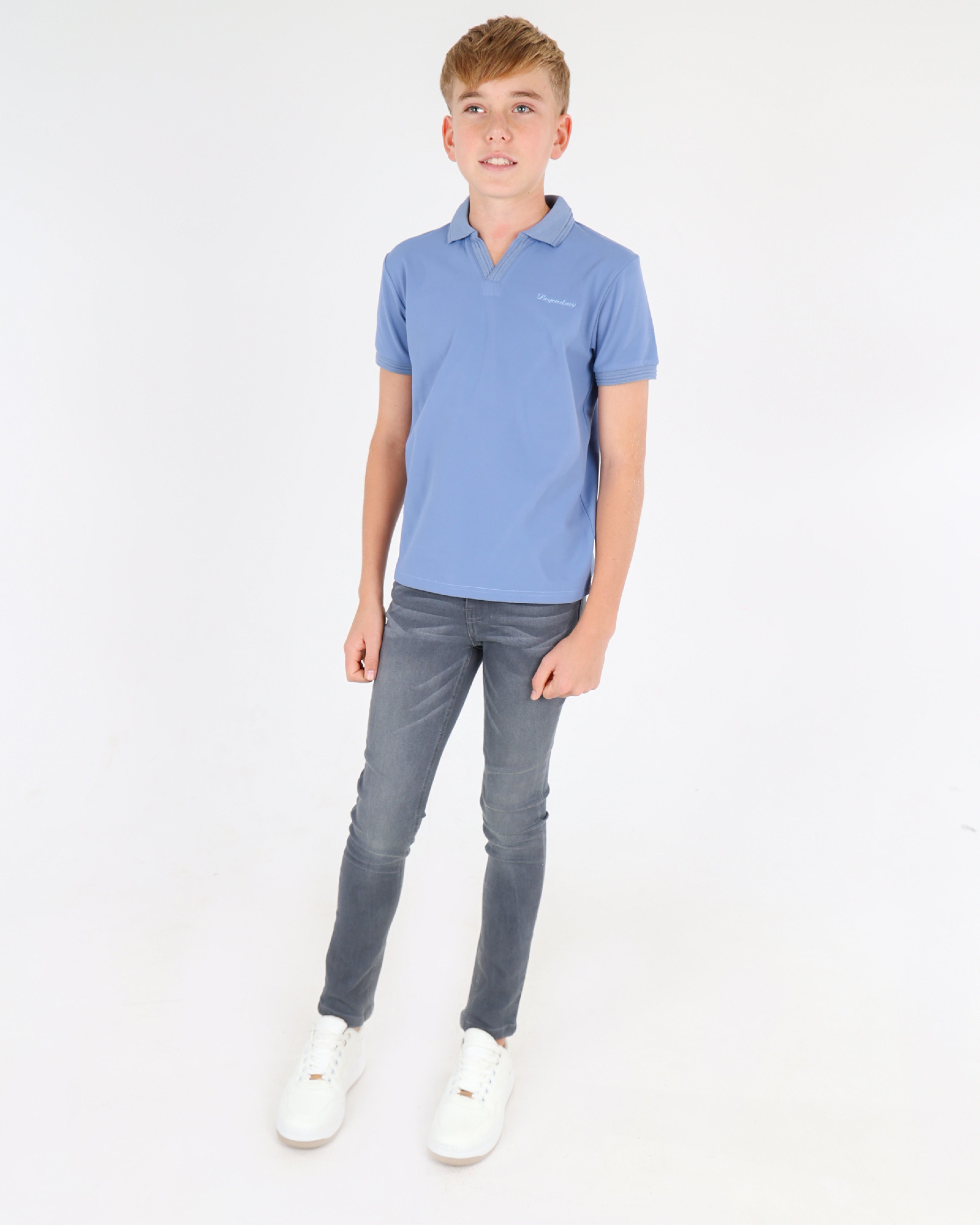 Big Boys Johnny Collar Short Sleeve T-Shirt