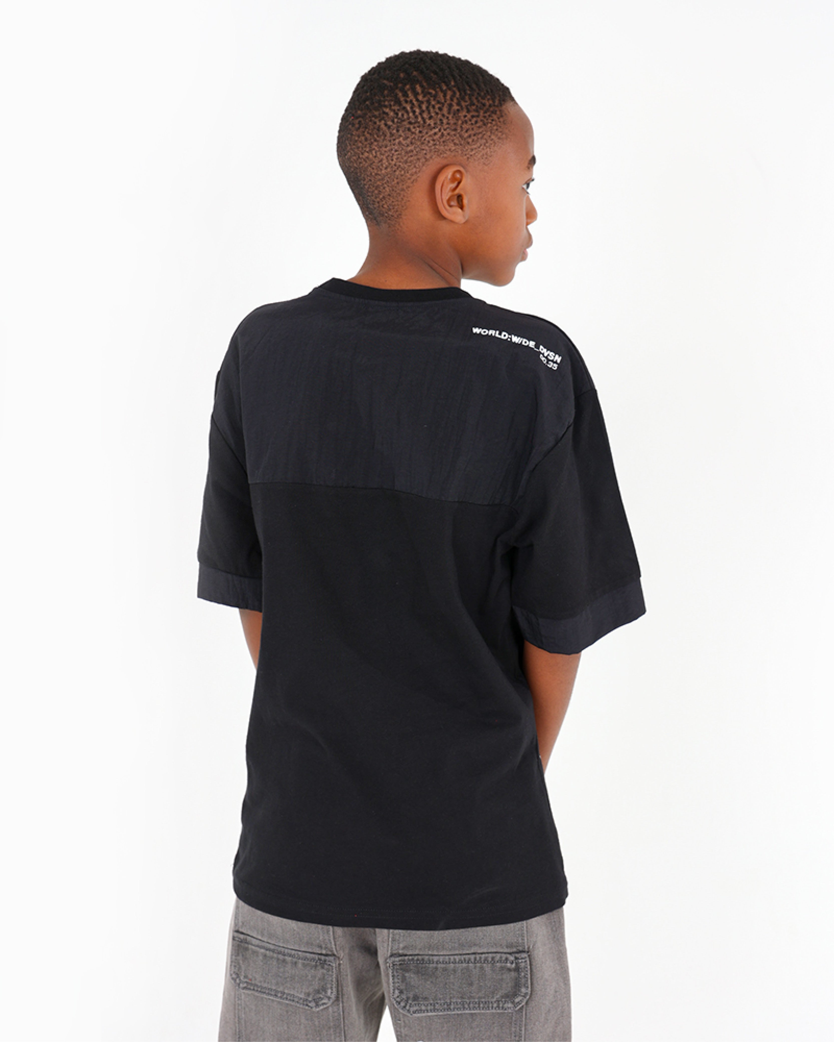 Boys Zip Detail Short Sleeve T-Shirt