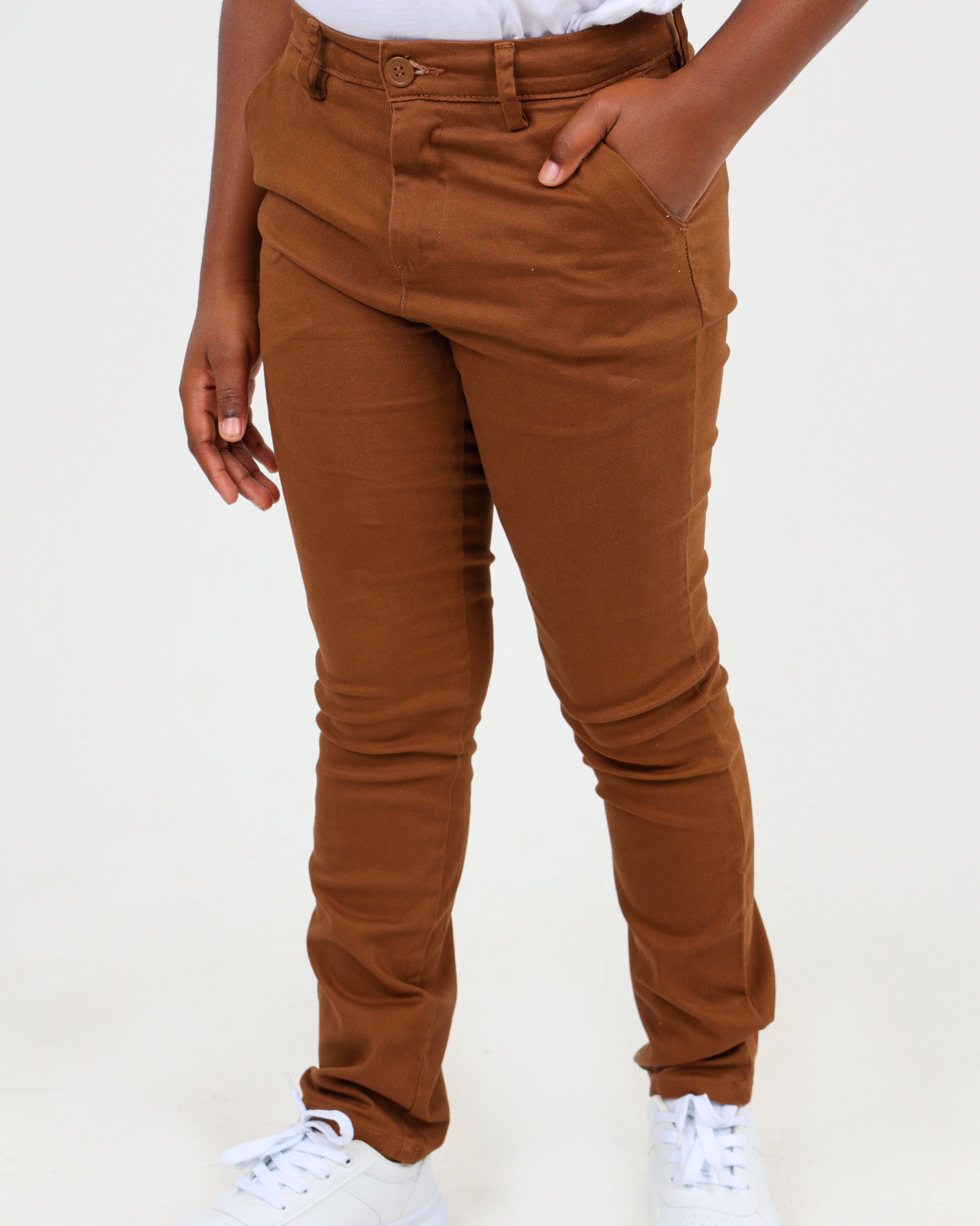 Big Boys Tobacco Slim Fit Chinos