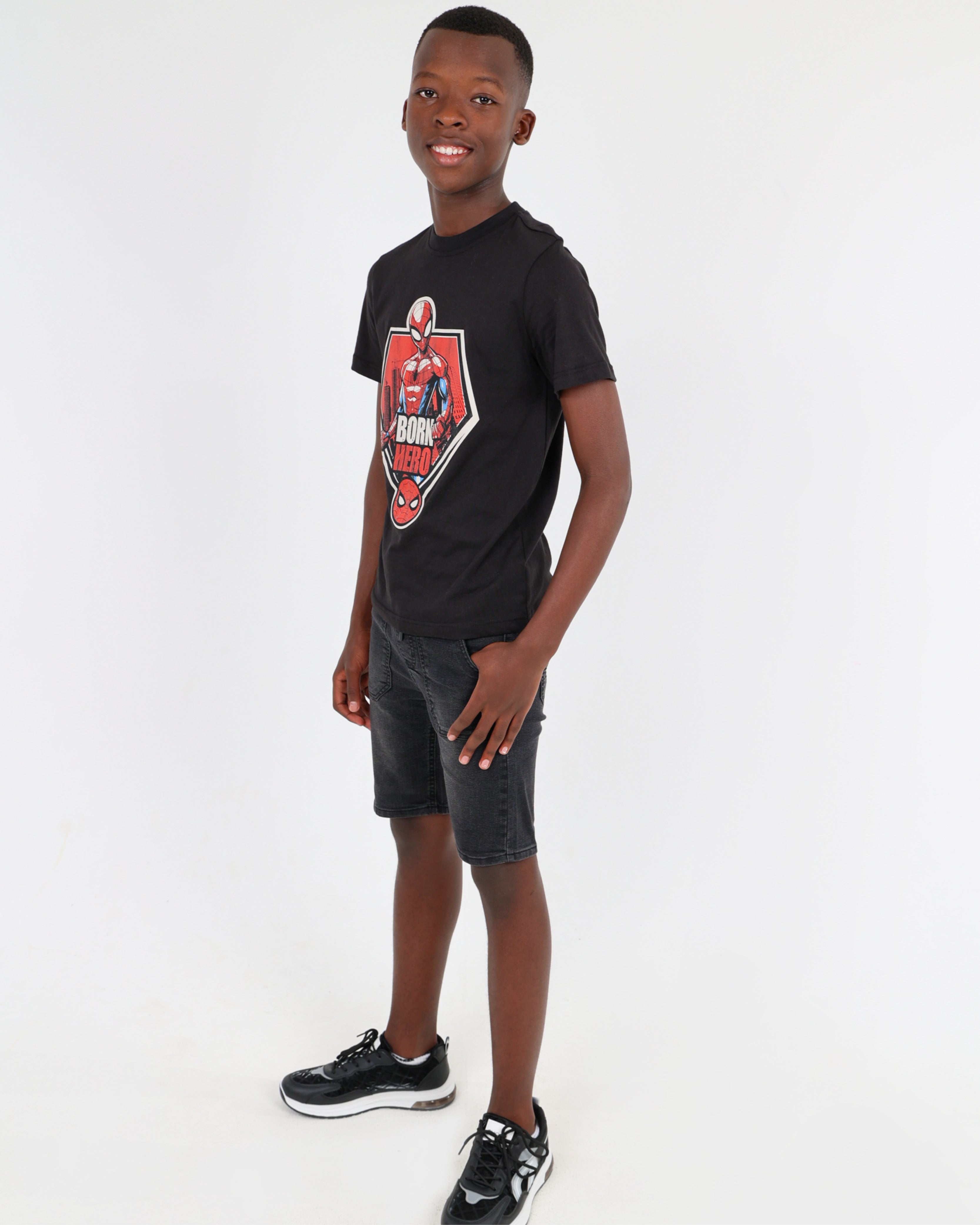 Big Boys Elasticated Waist Denim Shorts
