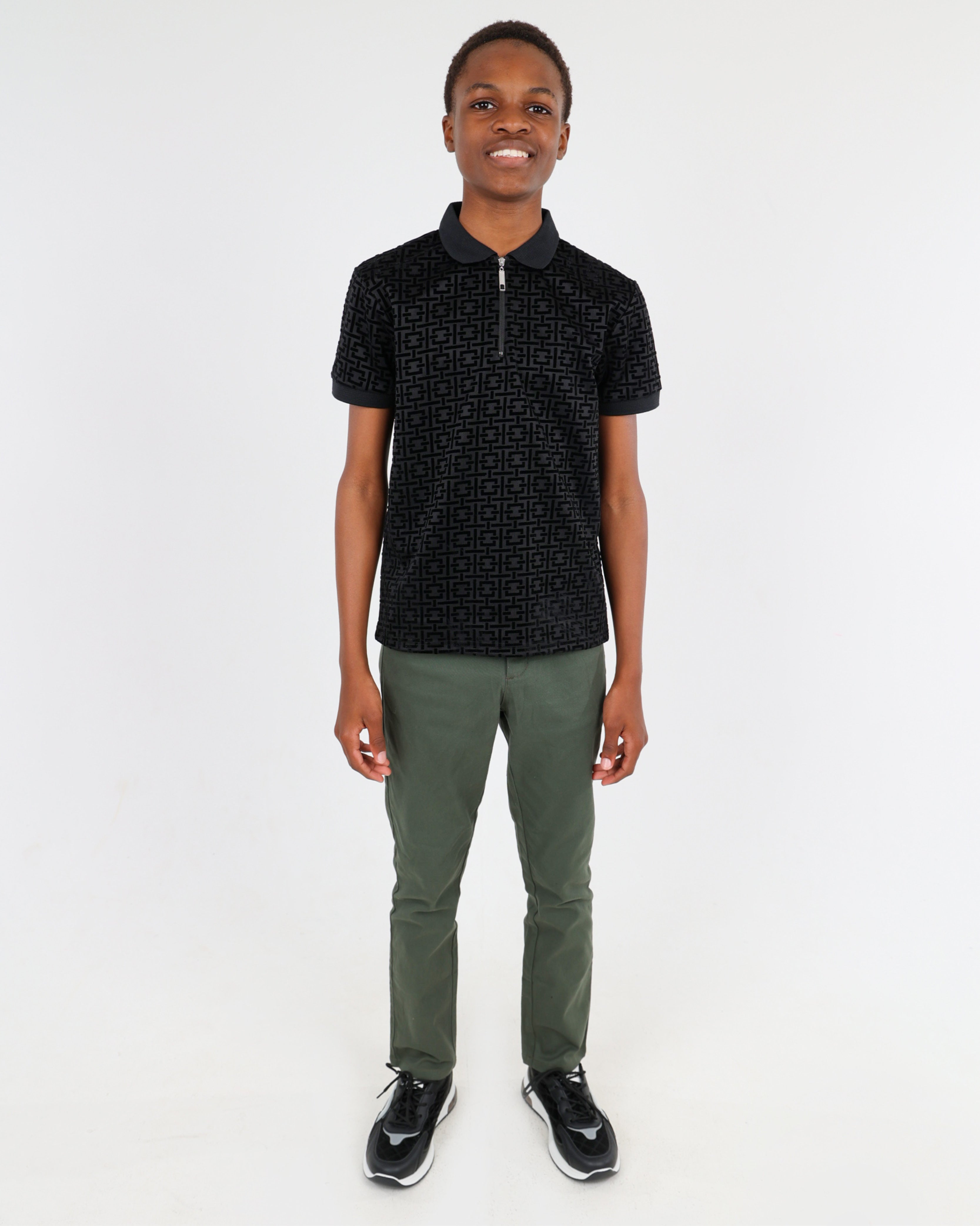 Boys Olive Slim Fit Chinos