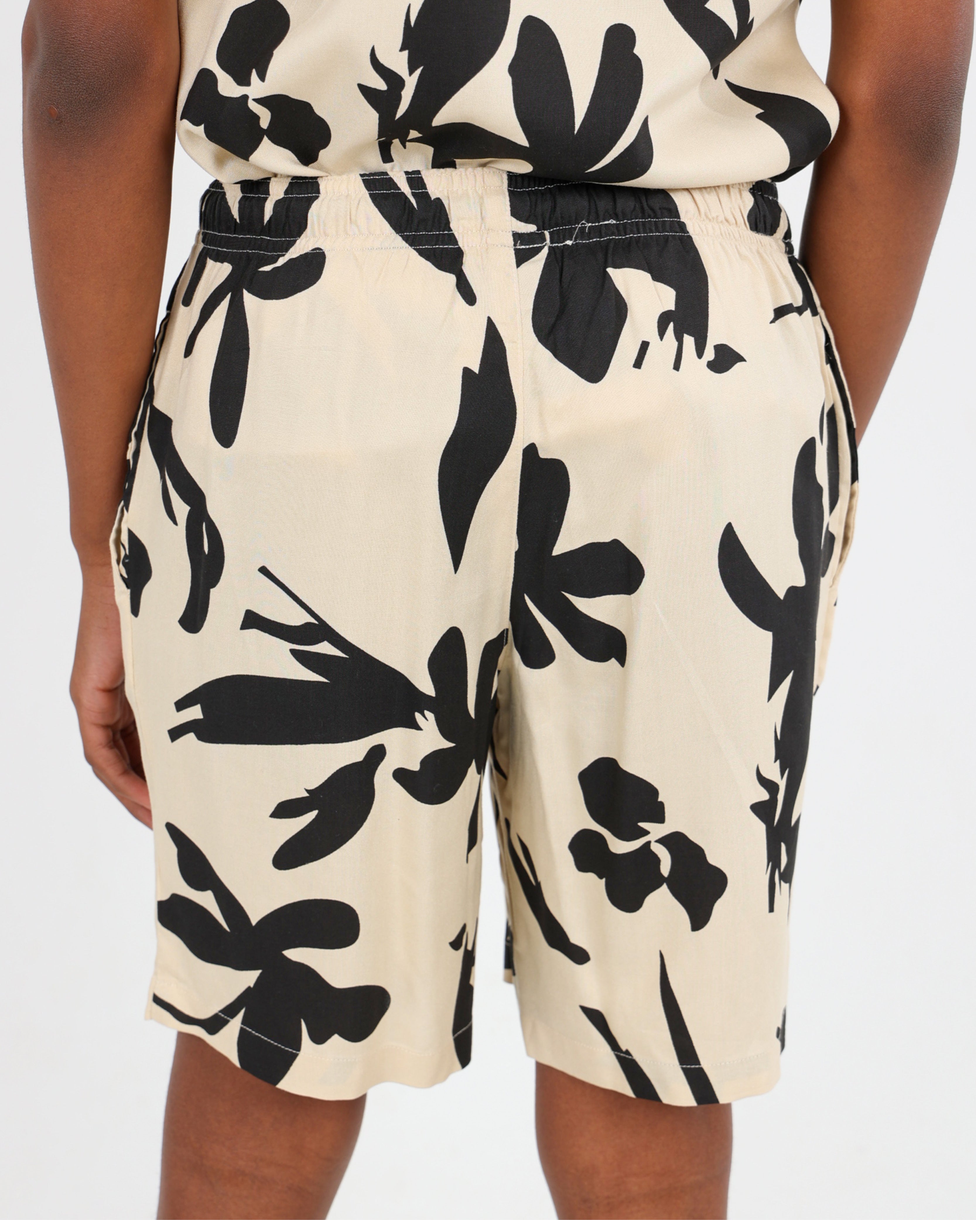 Big Boys Abstract Leaf Print Shorts